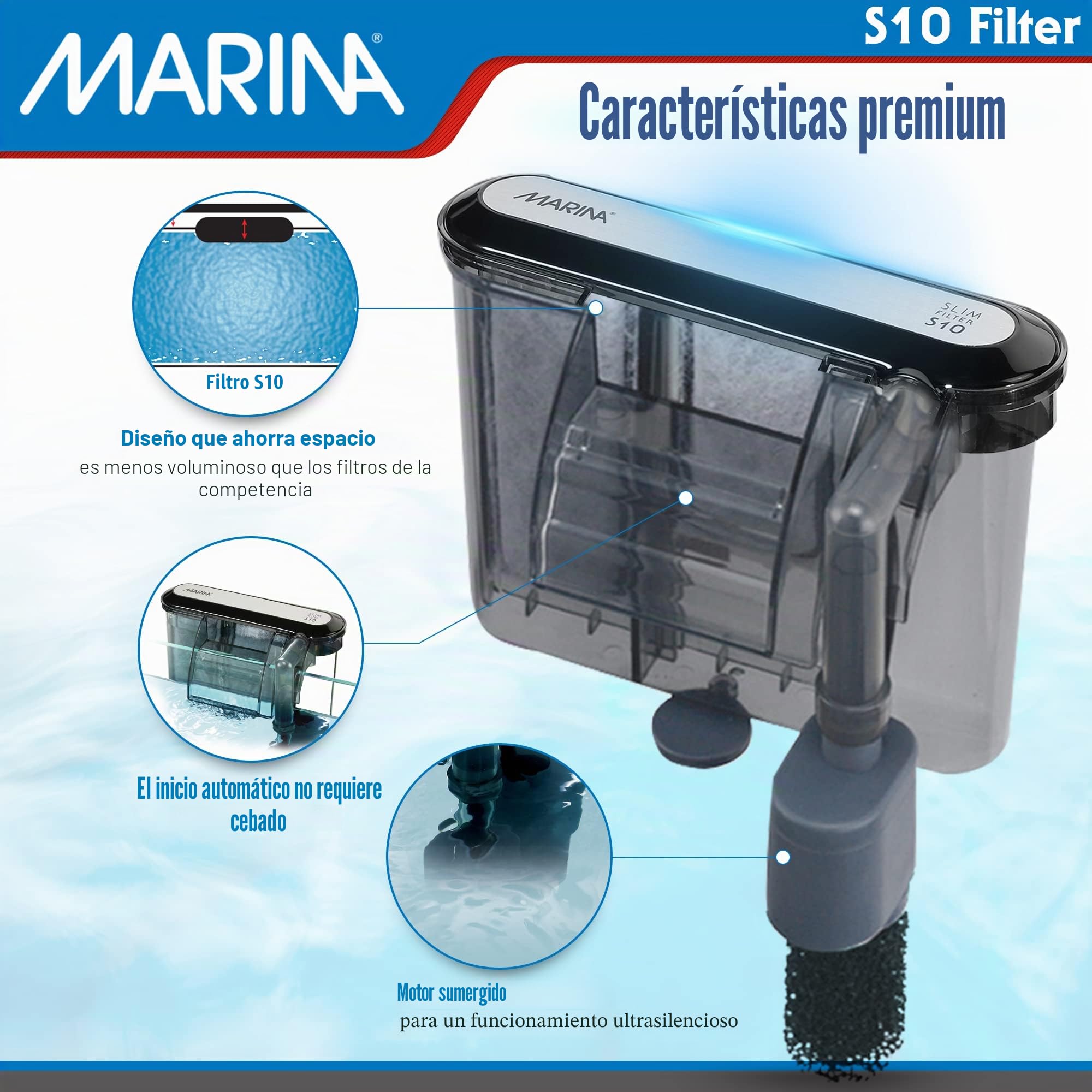 Marina Filtro Slim 10, 1 Unidad (Paquete de 1)
