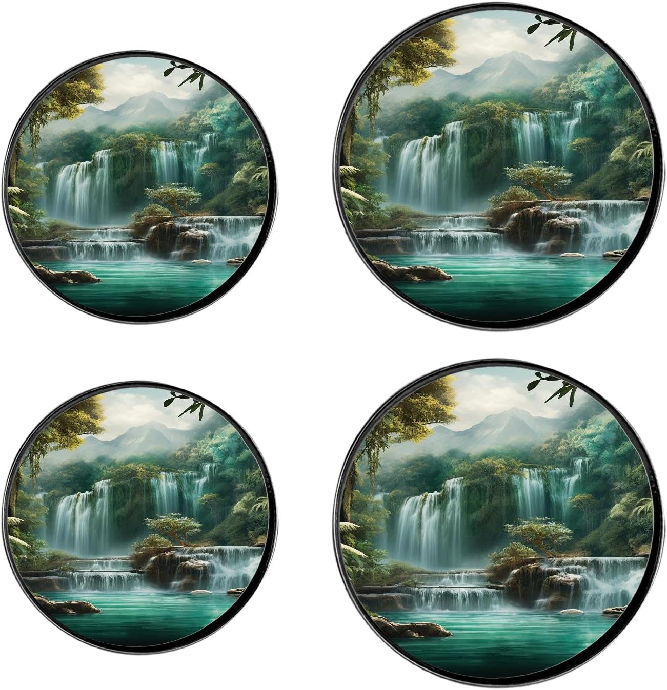 BeachOcean Set of 4 Stove Burner Covers - Premium Round Electric Stove Range Protectors,8 IN & 10 IN