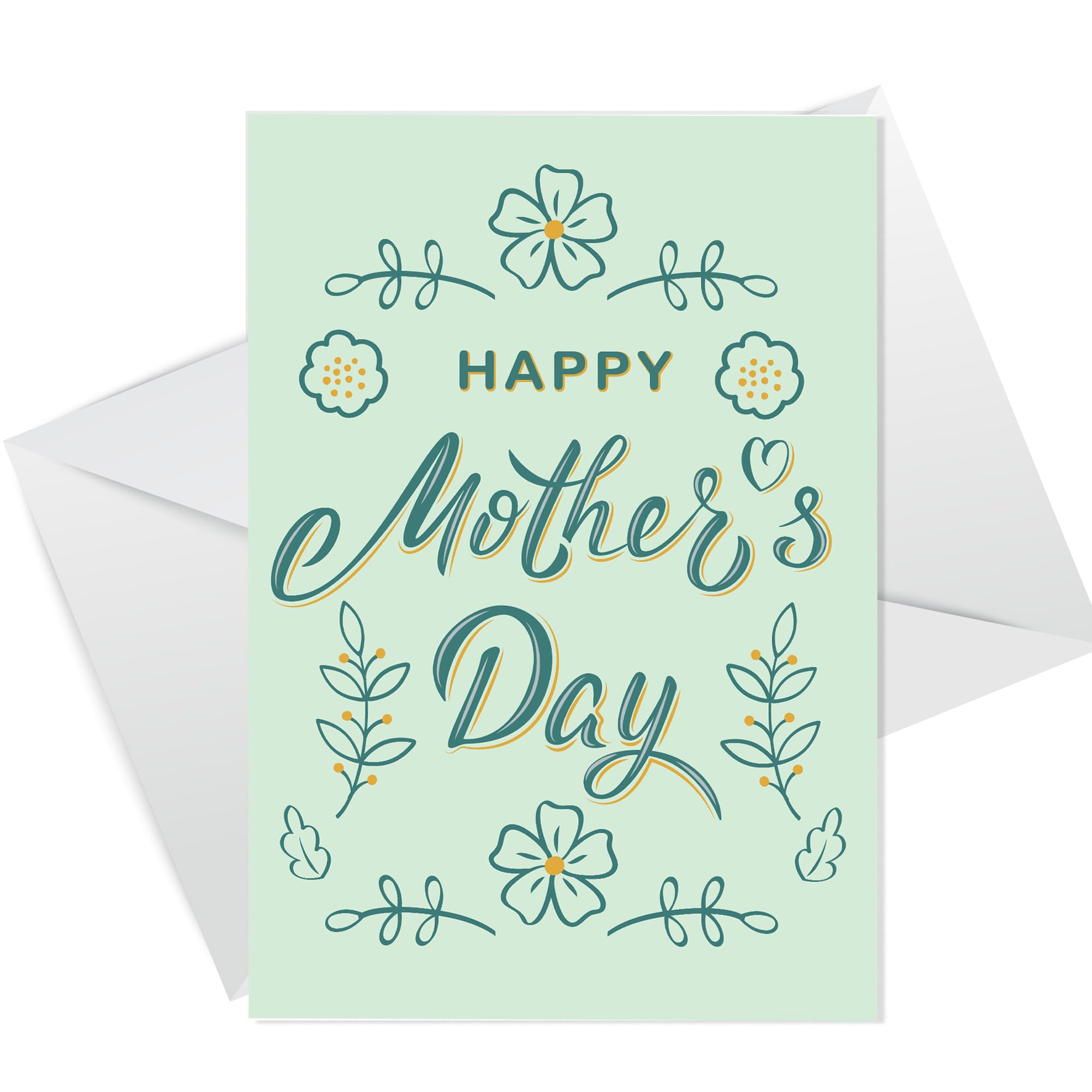 RED OCEAN Mothers Day Cards, Card For Mum On Mothers Day, Card For Her, Thank You Card, Mum Thank You Card, Card From Daughter Son, Greetings Card With Envelope