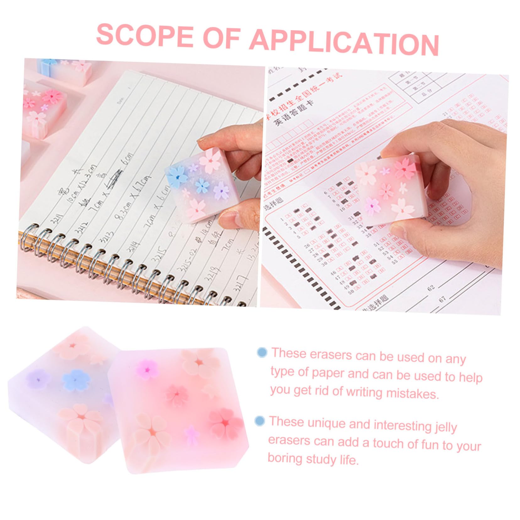 Gomme da Cancellare Gelatina 32 Pezzi Tpr, Multiuso per Matita | Adorabili Gomme da Cancellare, Materiale Scolastico per Festa Scuola Decor, Gadget per Premi e Scrittura