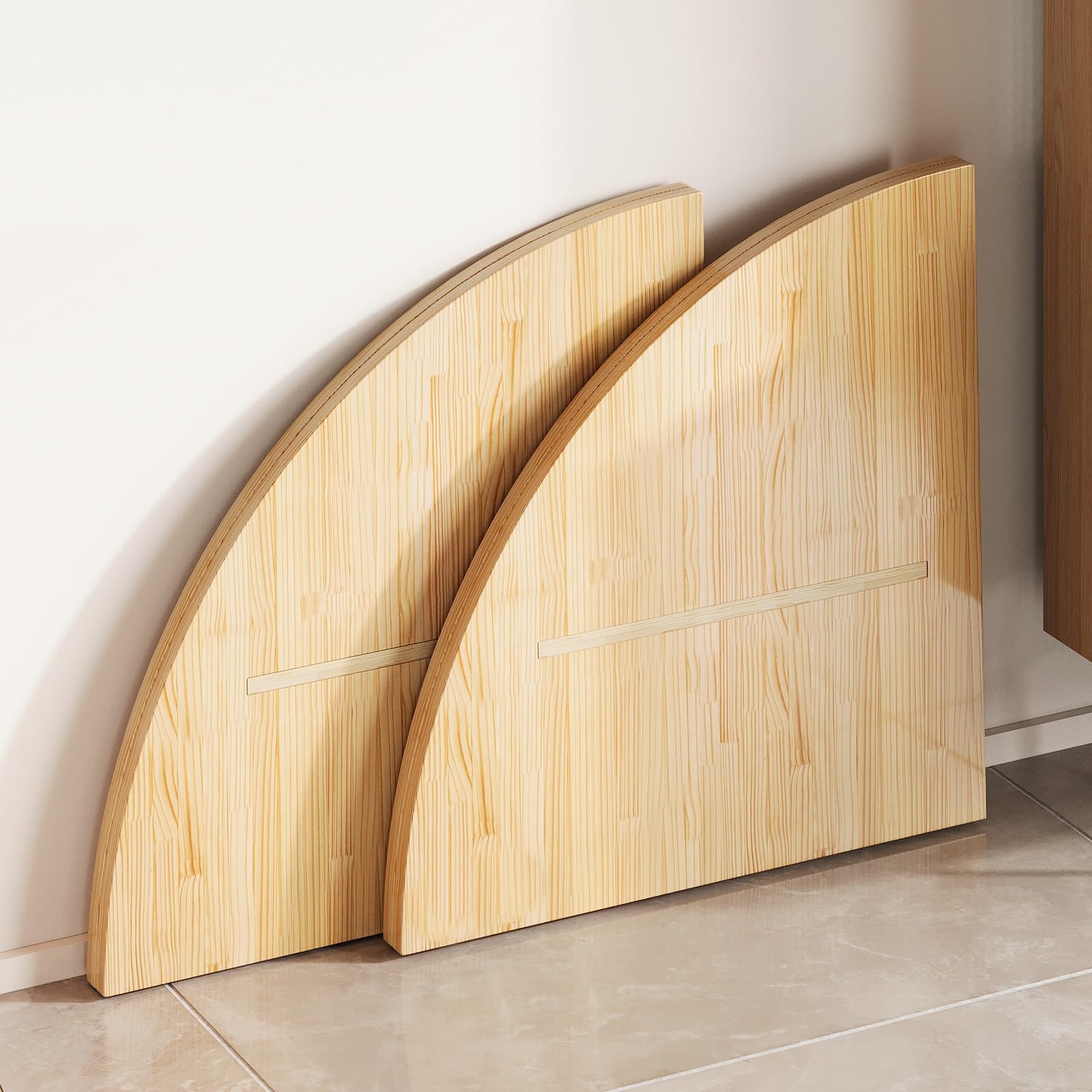 Tavolo pieghevole rotondo in legno da 180 cm per 10, tavolo da pranzo allungabile per esterni, vassoi versatili in legno, ideale per riunioni in casa e giardino, design salvaspazio