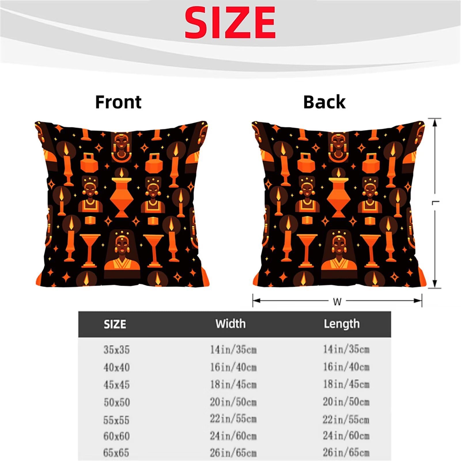 Kissenbezug 65 x 65 Outdoor Kissenbezug 65 x 65cm Doppelseitiger Druck Frau Deko Sofakissen Bezug Abstrakt Quadrat Kopfkissen Bezug für Frühling Sofa Bett Deko, Geschenke für Frauen (Samt) BZ-17385