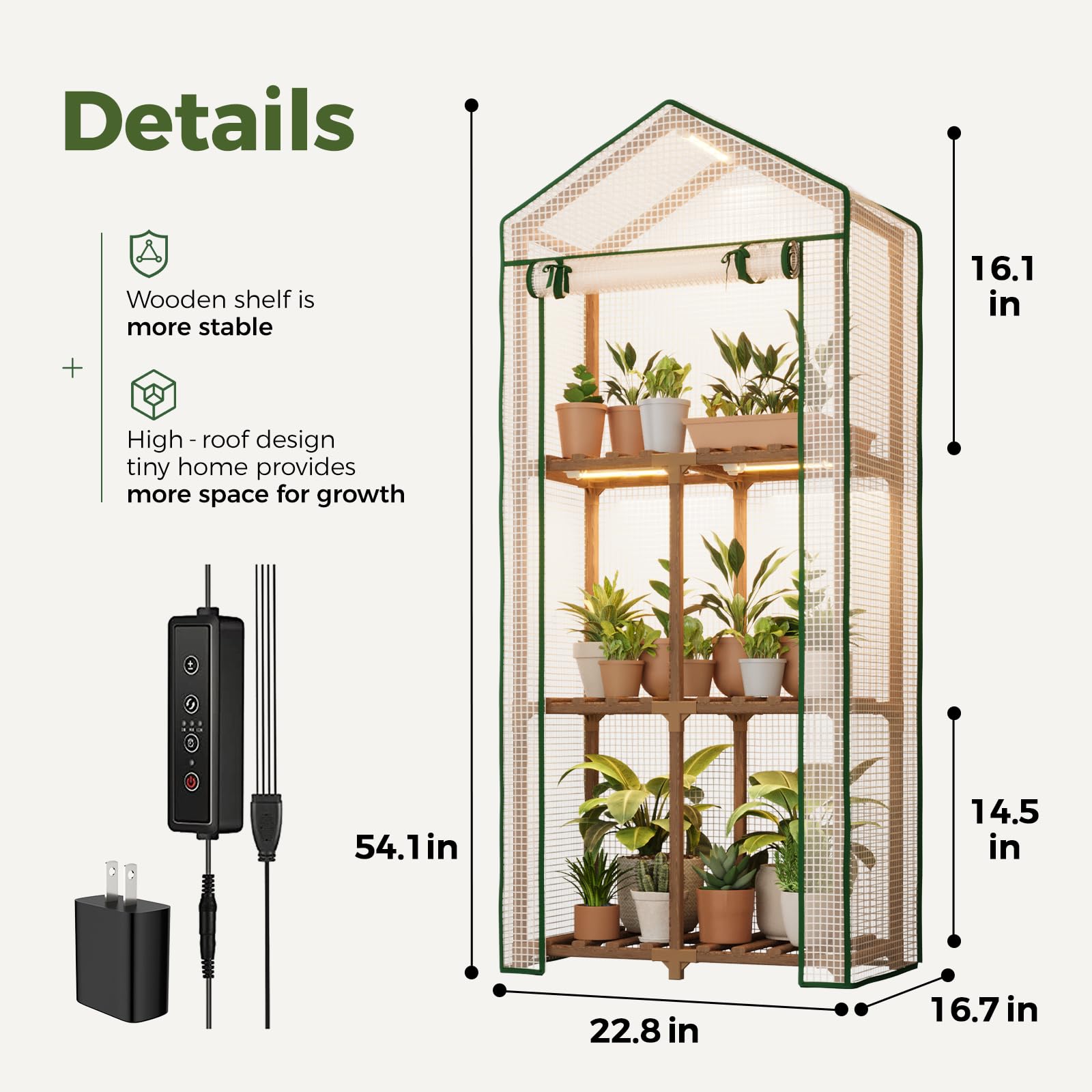 GYMAX Serra da Giardino,Serra Portatile Mini Esterna Realizzata in PE GYMAX Serra da Giardino,Serra Portatile Mini Esterna Realizzata in PE