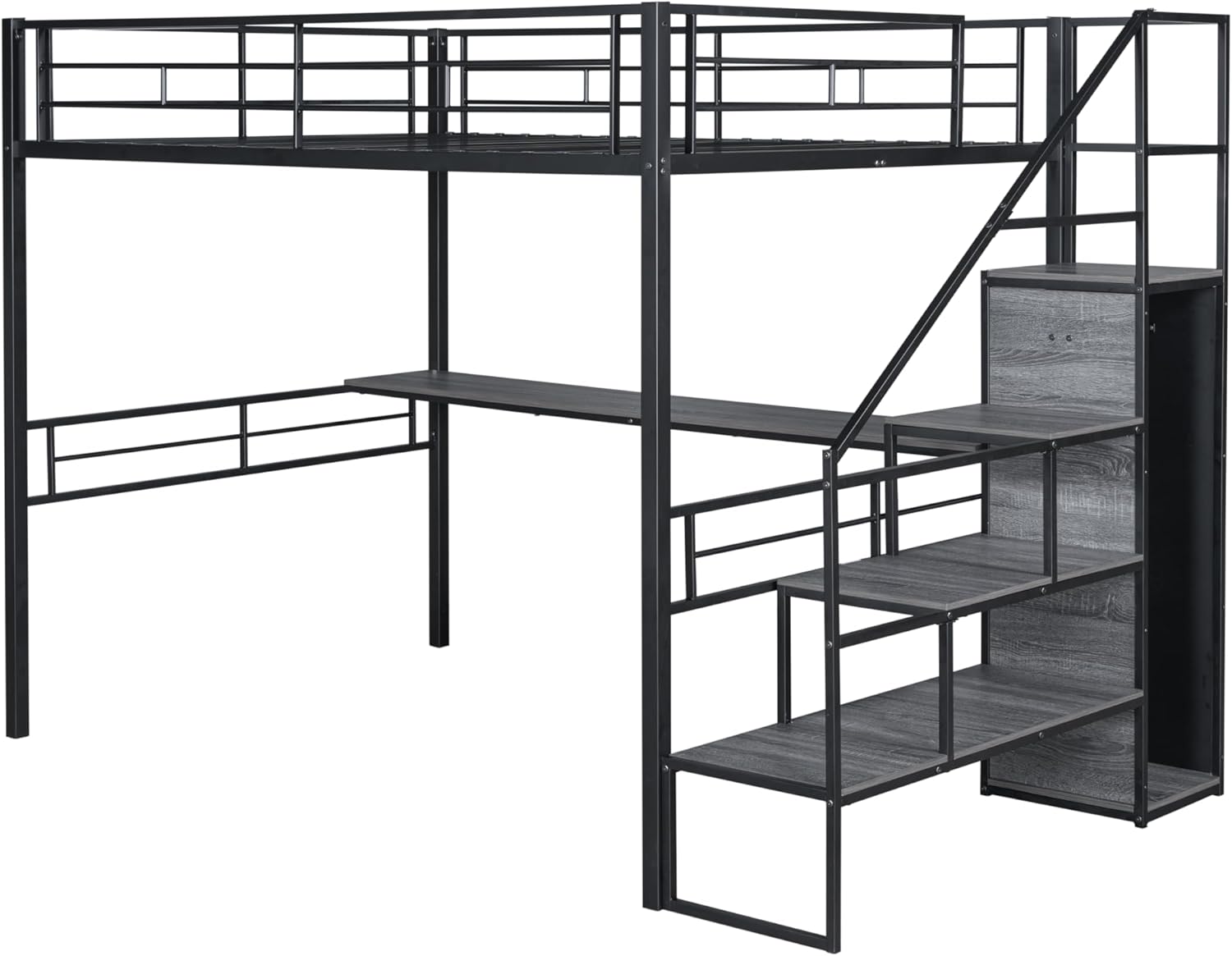 Side view of DNYN Loft Bed frame