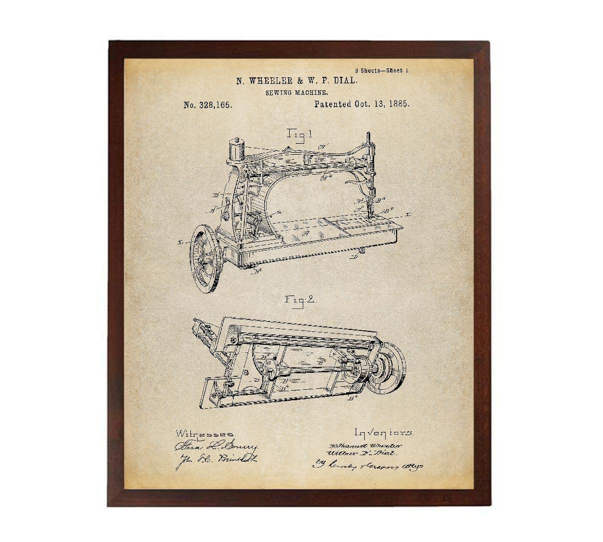 Sewing Machine Patent Poster Art Print Industrial Art Sewing Machine Decor Sewing Machine Print Antique Sewing Machine TNP141