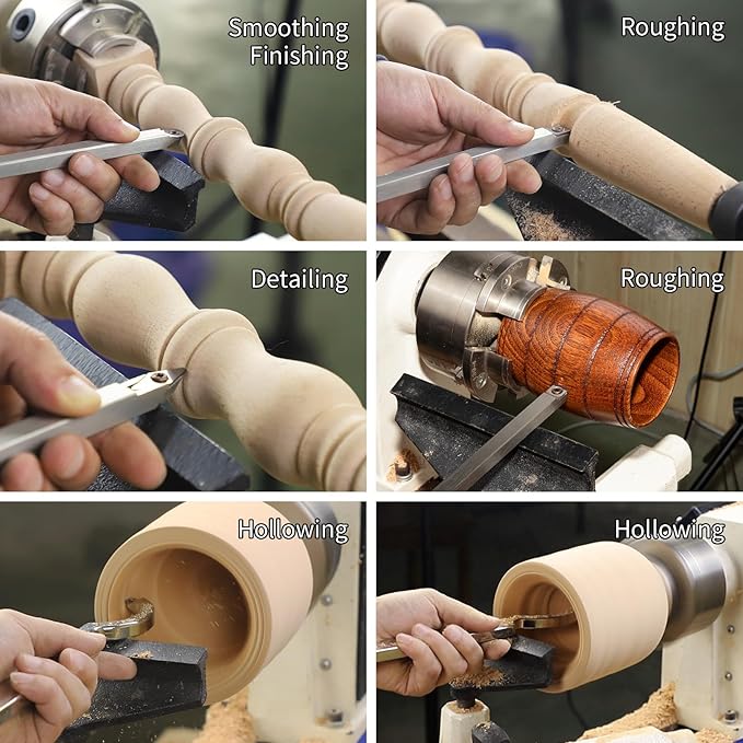 Kit de 6 Herramientas de Torneado para Madera con Carburo, 18 pulgadas miniatura 6