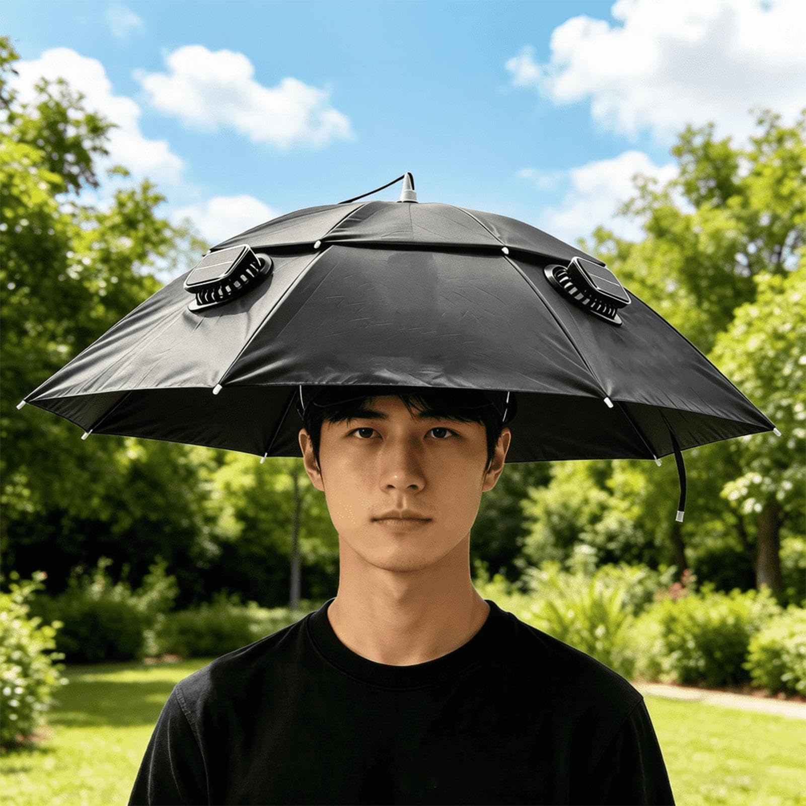 Sombrero Ventilado con Panel Solar ala Ancha Refrescante Resistente al | Gorra con Ventilador Alimentado por Energía Solar para Hombre Mujer Verano Viaje Playa Senderismo Camping Jardinería