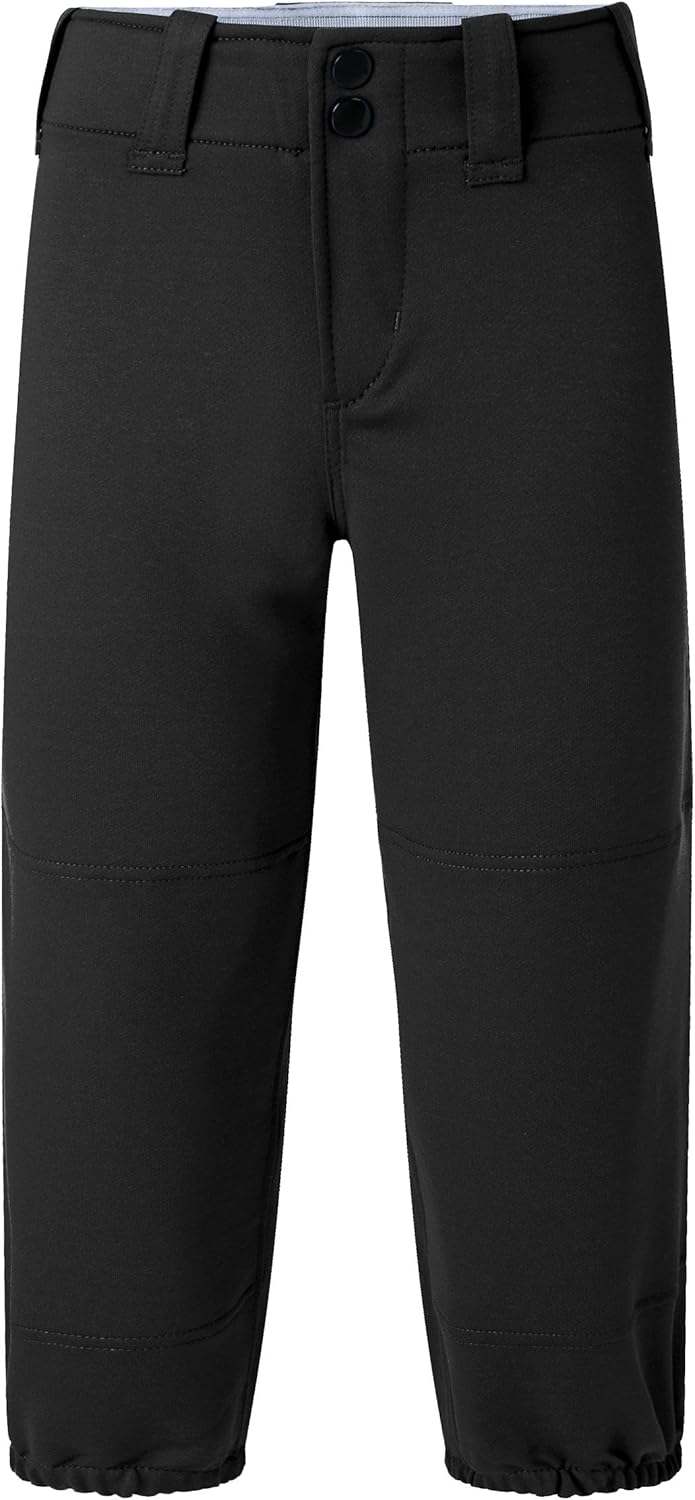 Willit Girls' Softball Pants Kids' Youth Baseball Pant Belted Low Rise Fastpitch Pants with Pockets - Image 2