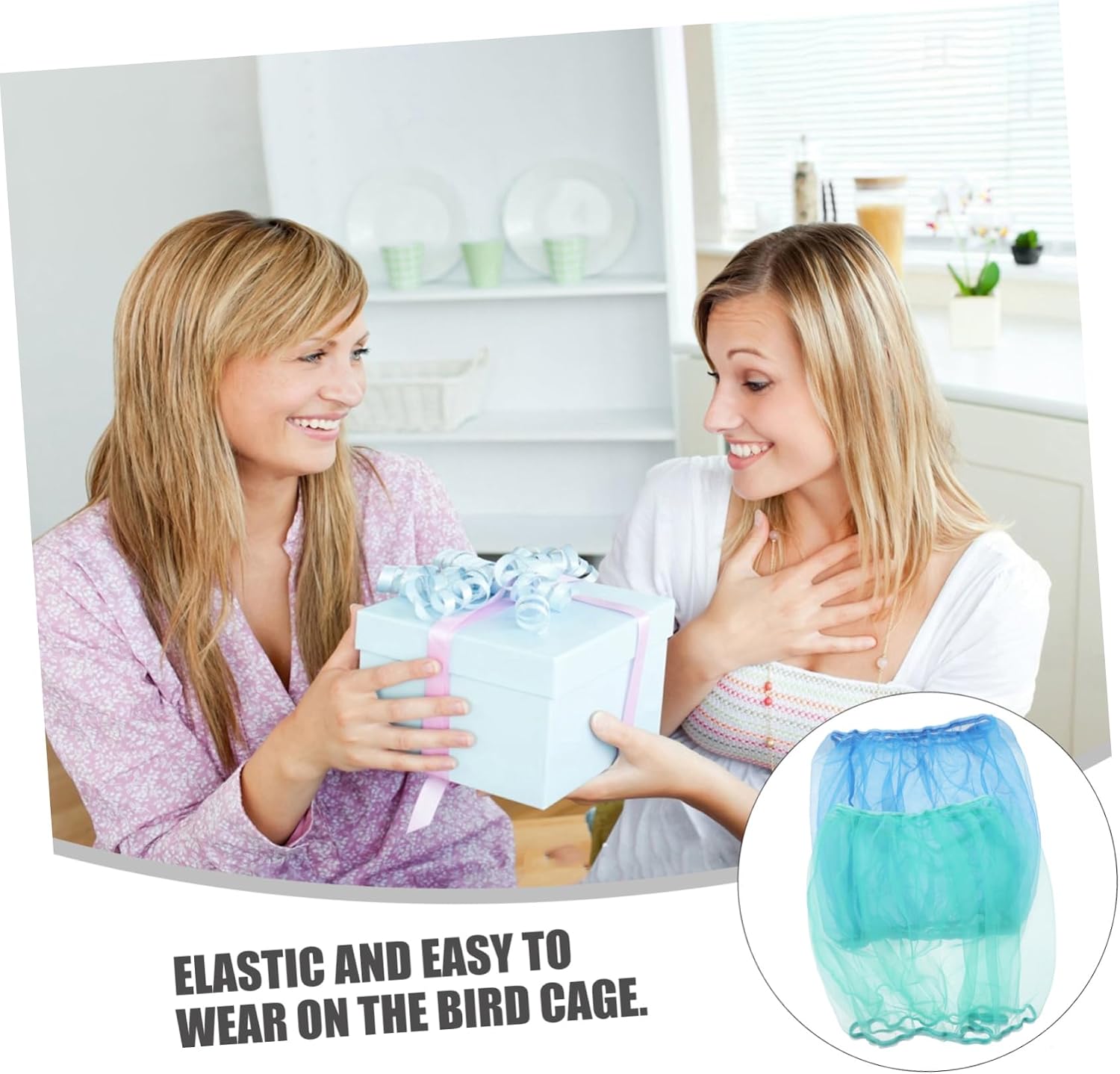 2pcs Birdcage Cover Gauze Bird Cage Supplies for Parakeets Cockatiels Easy to Clean Comfortable Environment