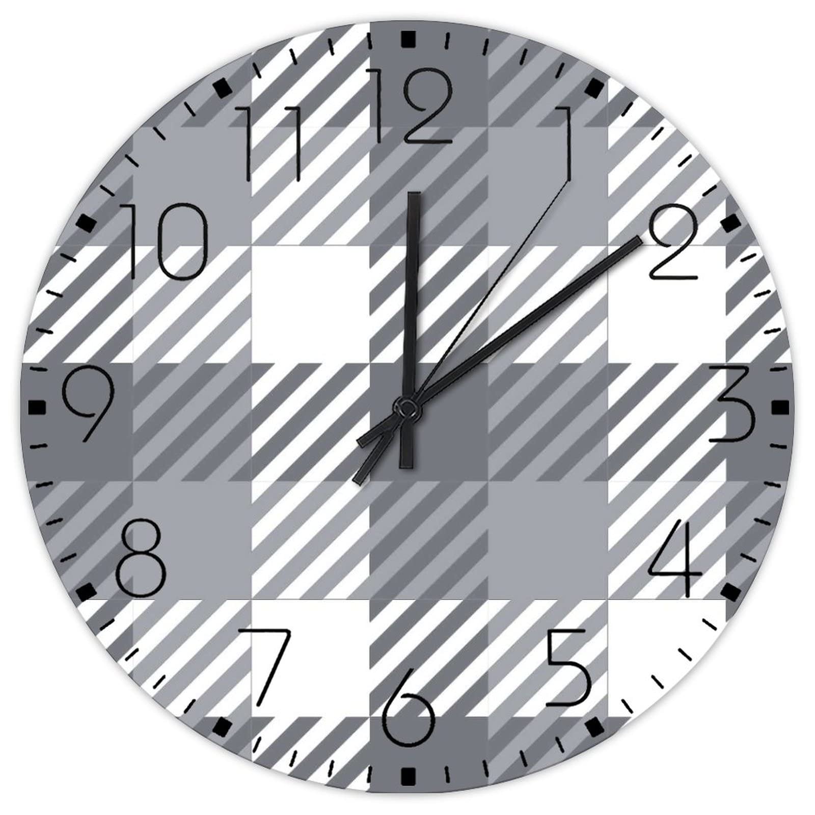 Horloge murale en bois d'artisanat quartz premium à motif de buffle pour manteau de cheminée
