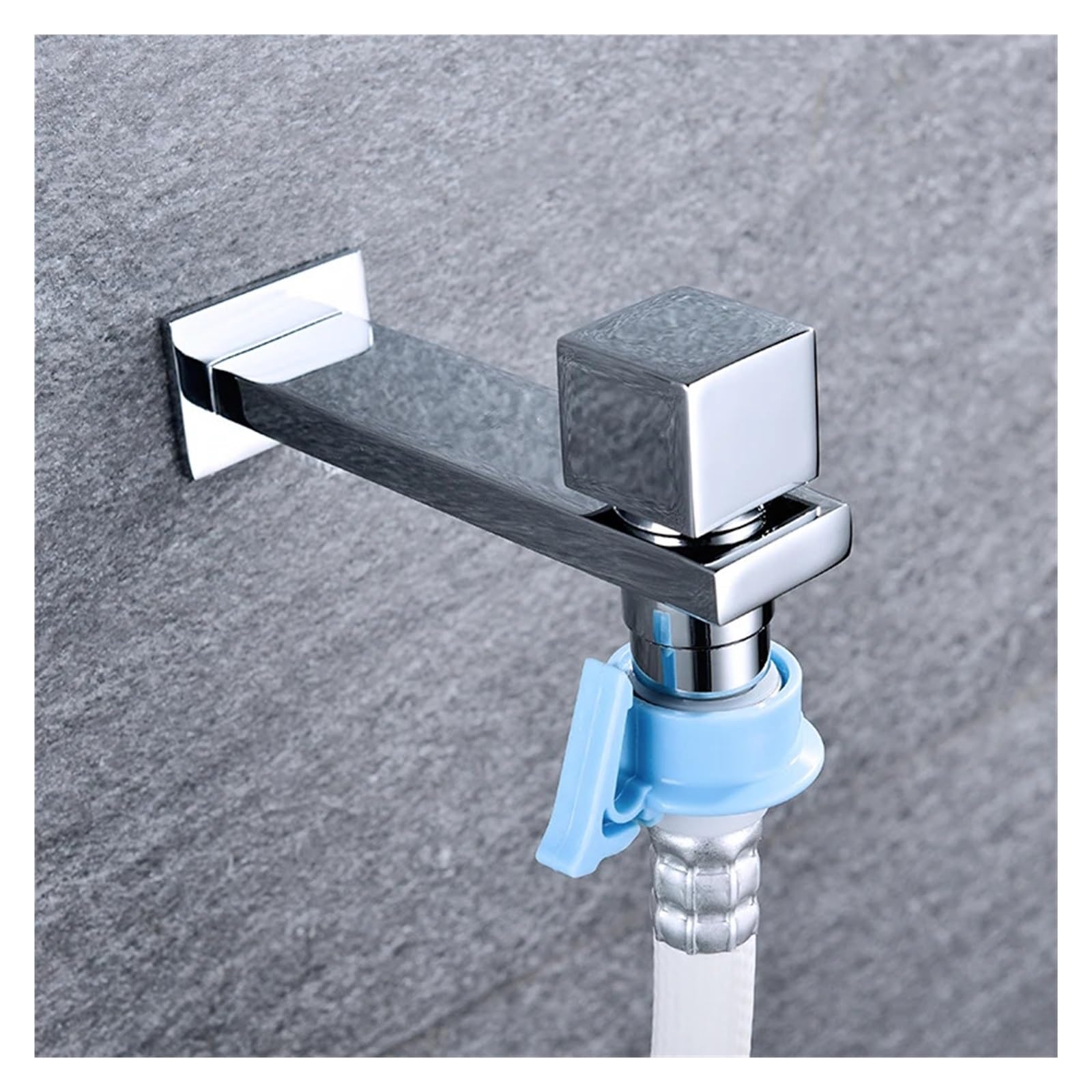 CCXXYGWJ Grifo de Cocina, Grifo de Lavadora con 2 Salidas de Agua, Grifo de Agua para Exterior de jardín con Doble caño, Cromado para Fregadero de Cocina, Bar, Granja, lavandería (Tipo E)