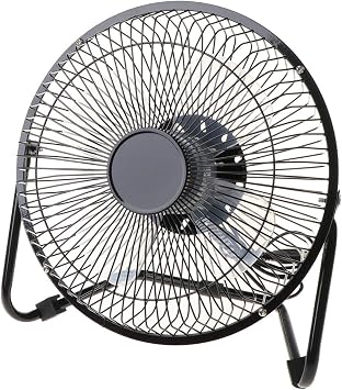 USB Powered Metal 8 Inch Portable USB Desk Fan With 2 Speeds Cooling Fan For Home Office Table Outdoor