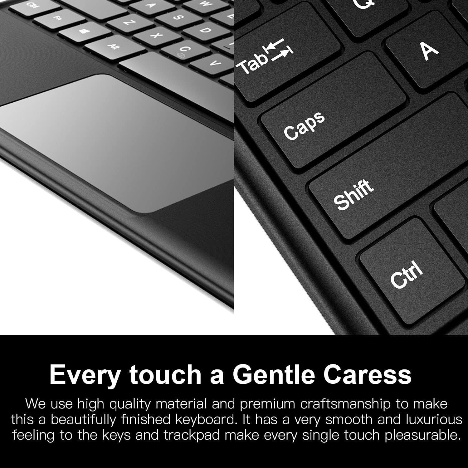 UOGIC Keyboard Cover for Microsoft Surface Pro, Seamless Design, Slim and Lightweight, Protects Your Screen, Bluetooth Wireless Keyboard, Stain-Resistant with a Smooth Touch Coating