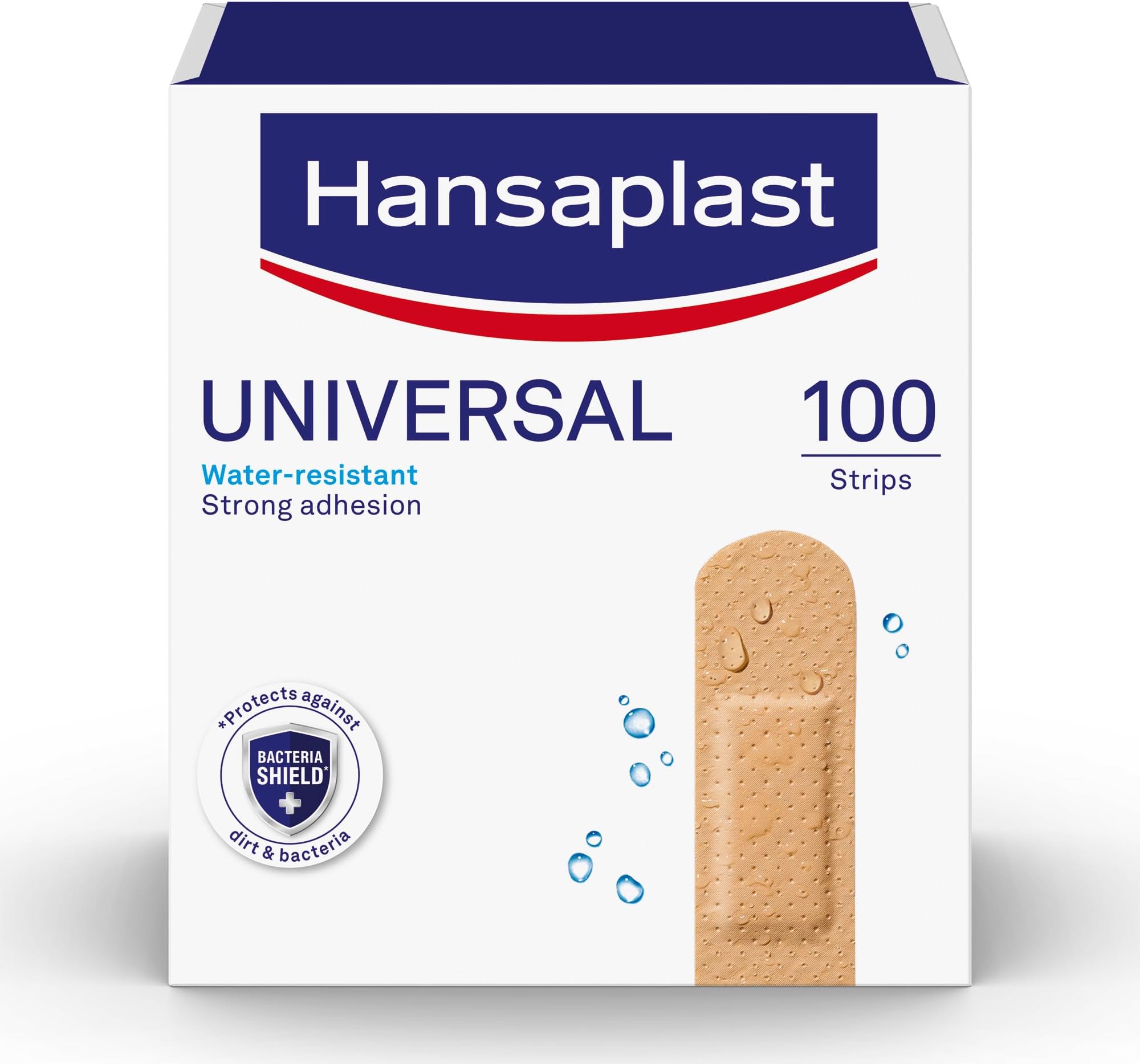 Universal Wound Plasters | Water-resistant | Strong Adhesion | Absorbent Non-stick Wound Pad | Breathable Plasters | Multipurpose plasters | 100 strips