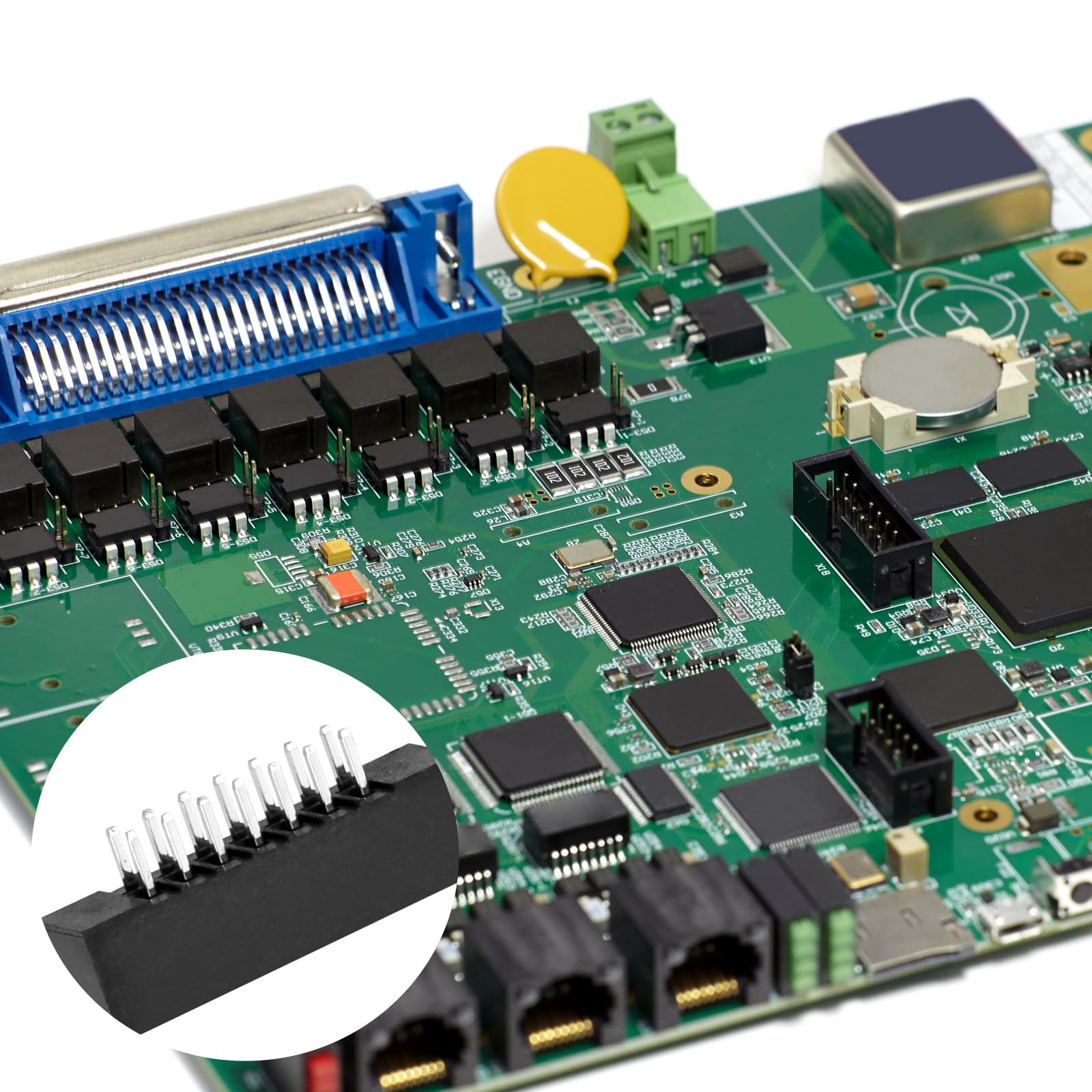 Glarks 70 piezas de 6/8/10/12/14/16/18 pines de 2 mm de paso de doble fila recta, conector de enchufe IDC, cabezales de caja IDC, cabezales de caja de doble pin para proyectos de equipos electrónicos