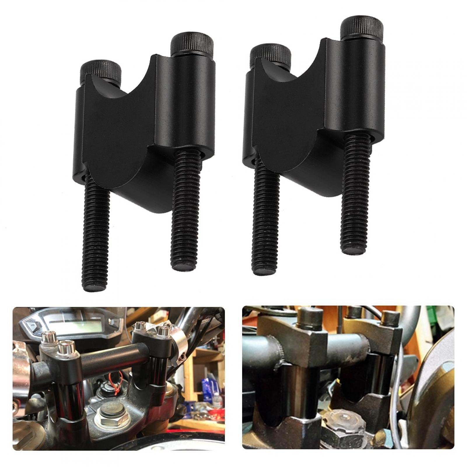 1 par 7/8 elevador de manillar de motocicleta de aluminio 22mm abrazaderas de montaje de barra de mango accorios universal para motocicleta Dirt Pit Bike - AliExprs 201355758 1 par 7/8 elevador de manillar de motocicleta de aluminio 22mm abrazaderas de montaje de barra de mango accorios universal para motocicleta Dirt Pit Bike - AliExprs 201355758