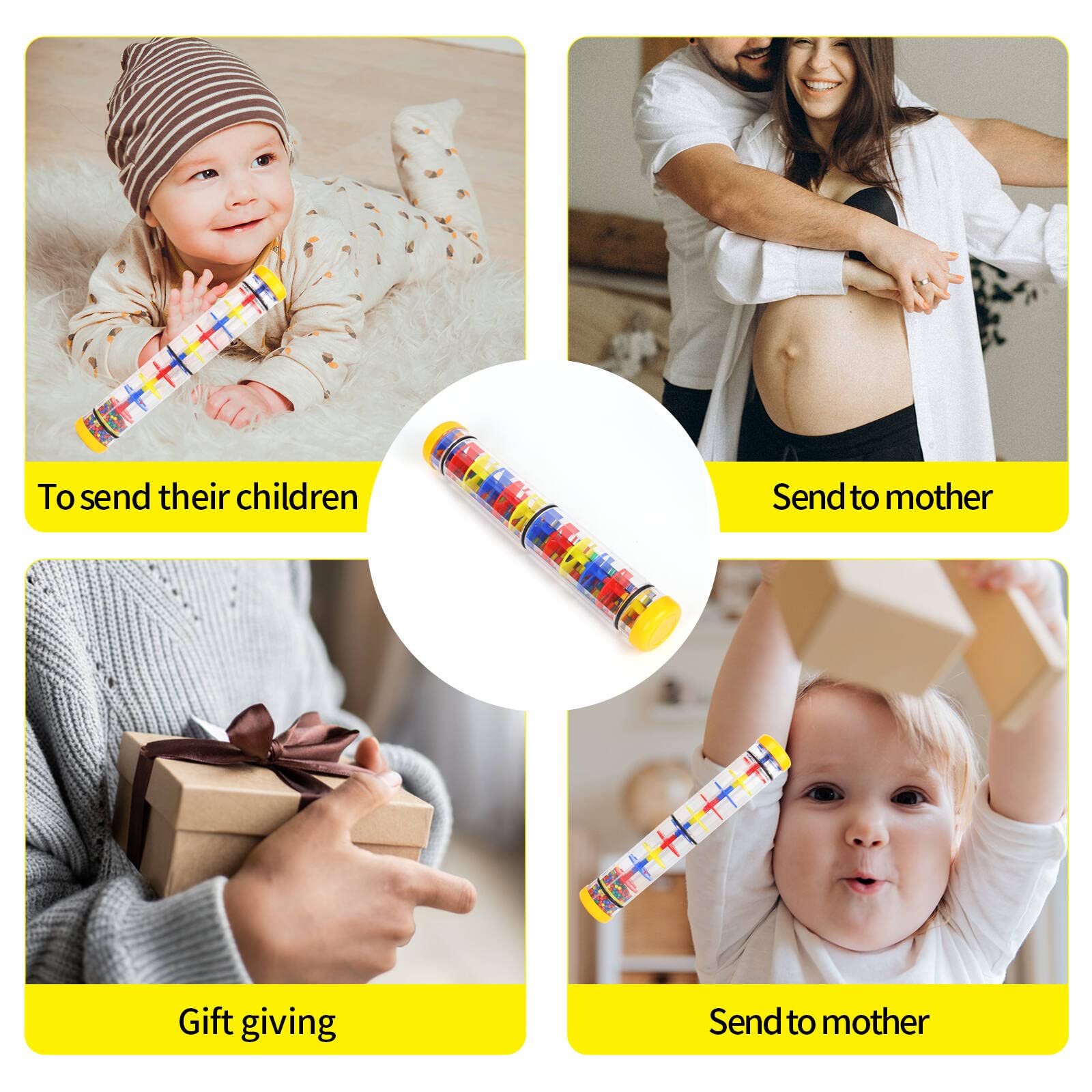 Rattlestick Instrument Snapklik.com : Rainmaker 12 Inch Rain Stick For Babies Rattle Tube Rain ...