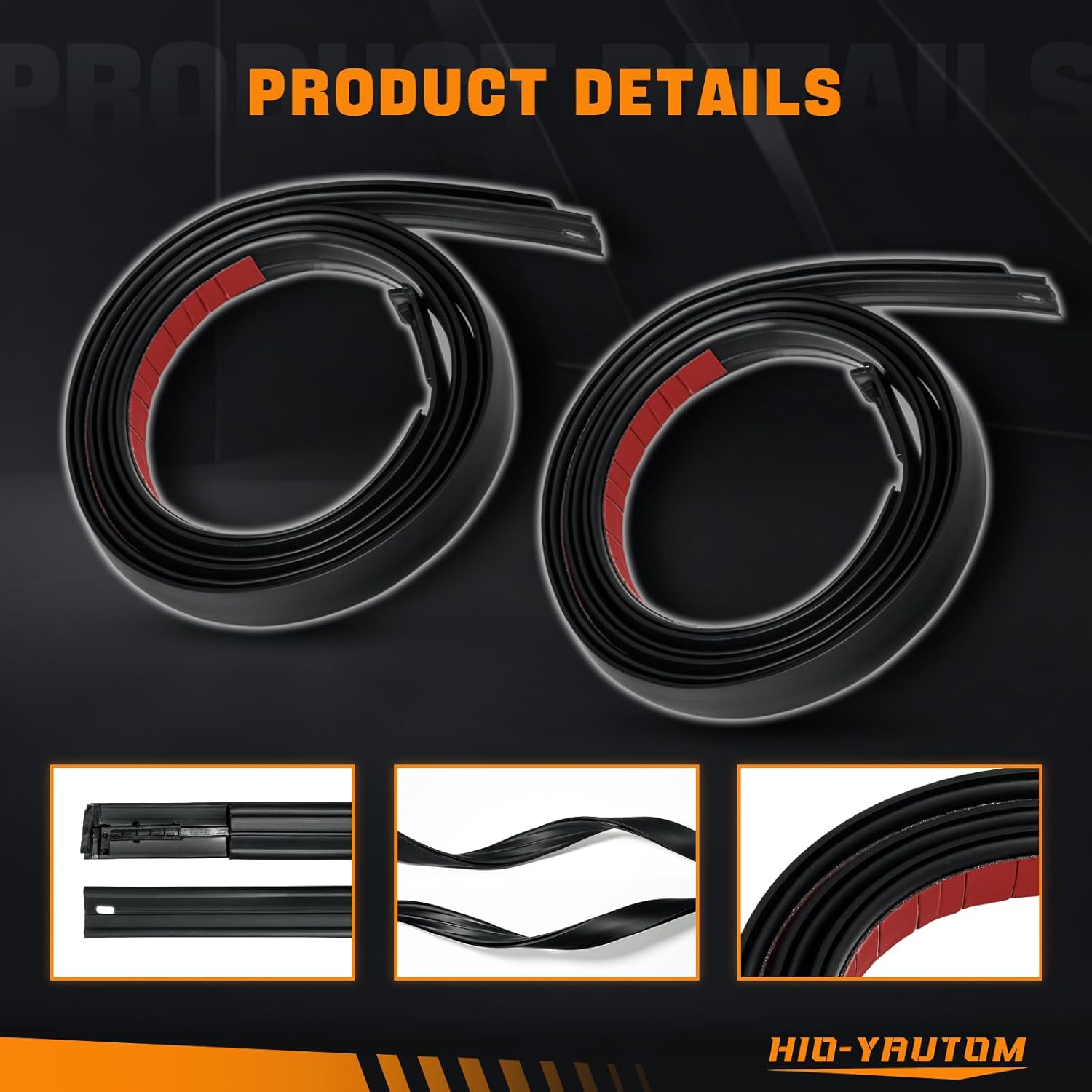 75552-0C060 2Pcs Roof Molding Drip Weatherstrip Compatible with Toyota Tundra Crewmax 2007-2021 Left & Right Roof Molding Trim Seal Kit Replacement for 75552-0C060 75551-0C060 (Not Fit Double Cab)