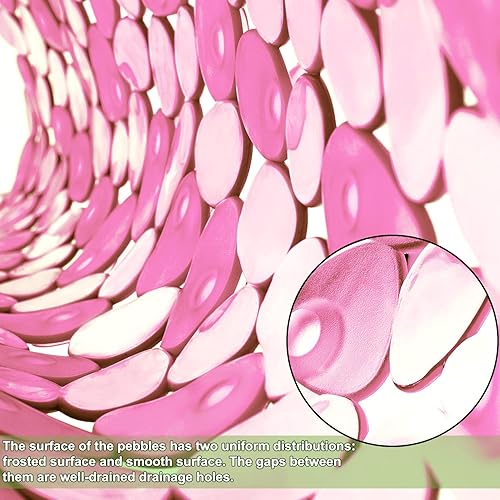 Miniatura 3 de Tapete antideslizante para bañera y ducha, 35 x 16 pulgadas, lavable a máquina, con orificios de drenaje, ventosas para baño (rosa transparente)