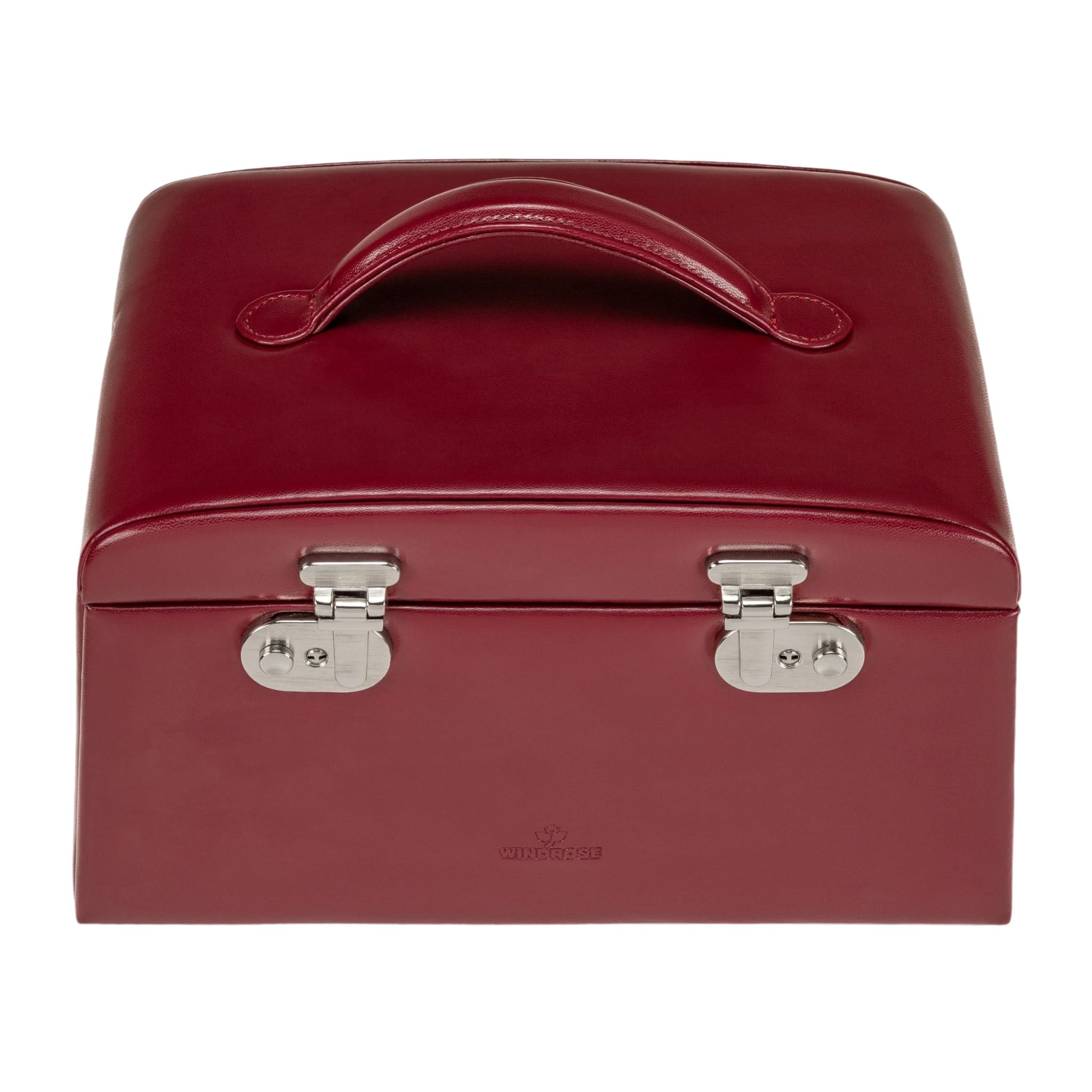 Windrose 8036830 - Joyero para mujer, piel sintética, color rojo