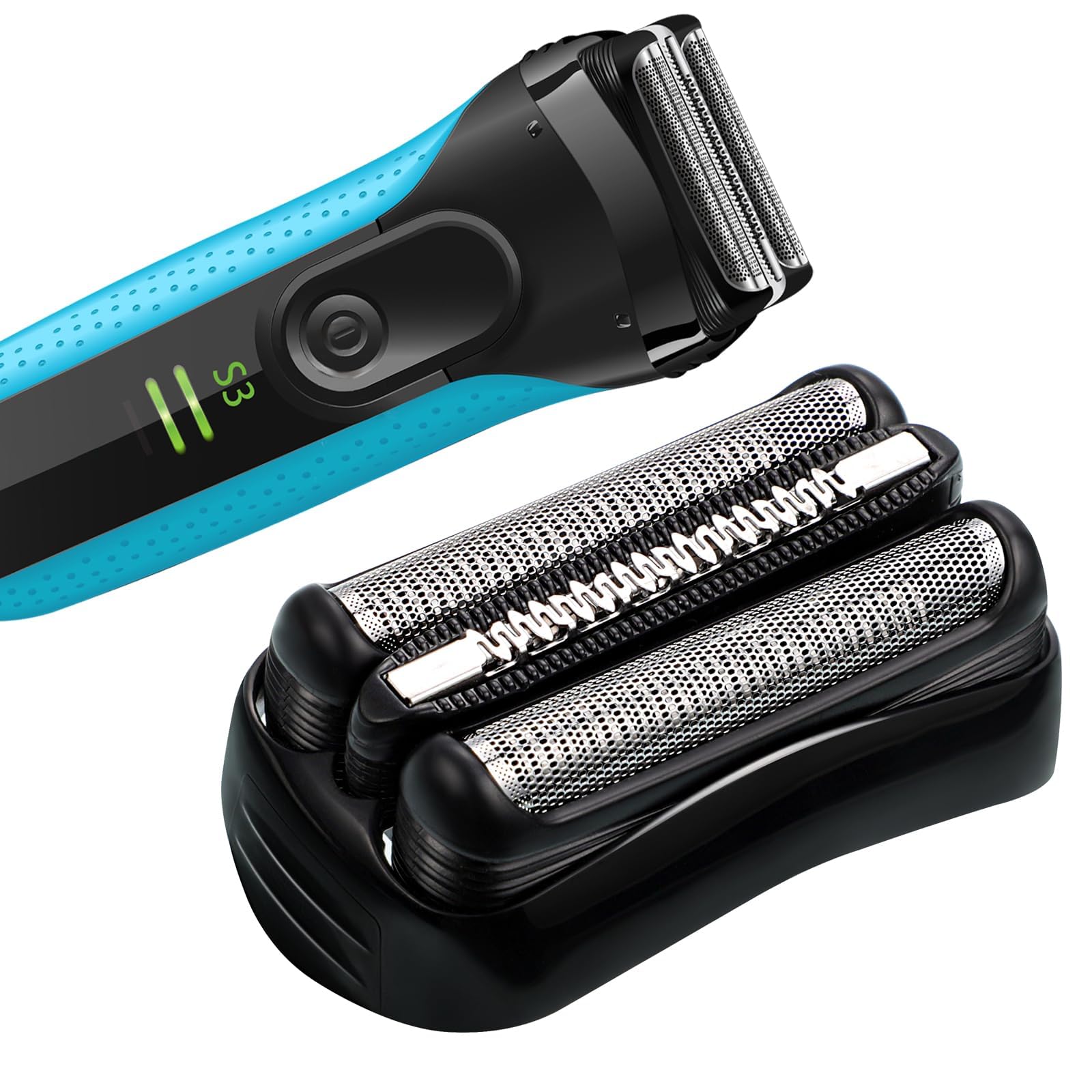 Shaver Replacement Head Compatible with All Braun Series 3 Shaver, Shaving Head for Men Electric Foil Shaver Cordless Razor Head fit 21B 3000s 3010s 3040s 3050cc 300S 310S 320S 330S 340S 360S 380S