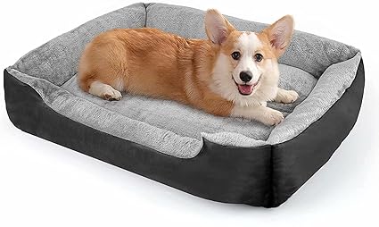 Dog Bed for Medium Dogs, Warming Washable Rectangle Pet Bed, Large Dog Bed with Waterproof Bottom for Large Dogs(28/31/37 inch)