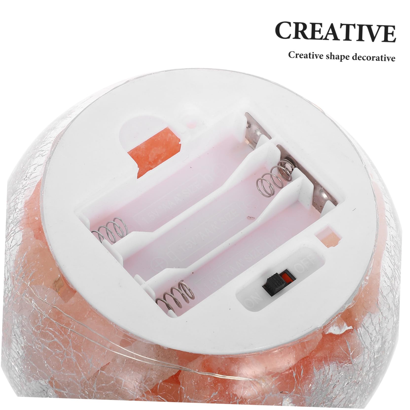 Lampe de Sel Cristallin de L'himalaya à Piles 3 Aa, Forme Créative