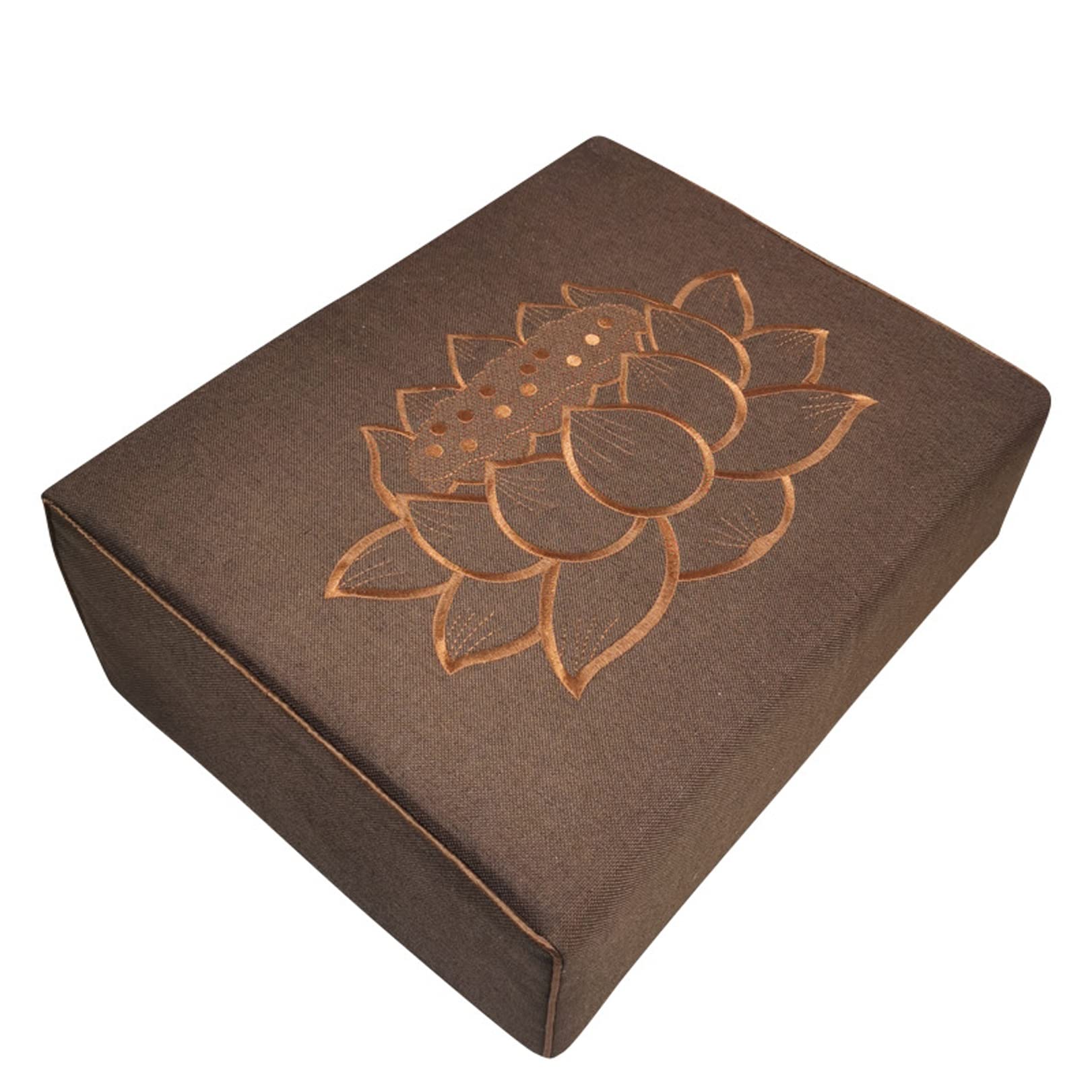 Cojín de Meditación Zafu Esterilla de Yoga Gruesa Cubierta Extraíble Hecha a Mano Zabuton Almohada de Meditación Fundas Extraíbles for Una Fácil Limpieza (Color : Brown, Size : 35 * 45cm)