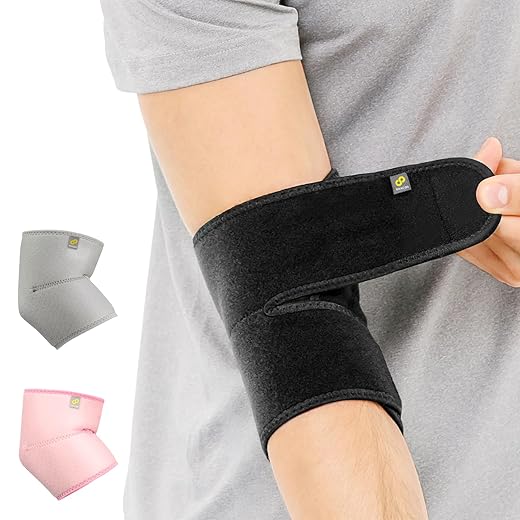 Bracoo Elbow Tendonitis Relief Support Sleeve Brace, Women Men, Neoprene Wrap For Tennis Elbow, Golfer'S Elbow, Bursitis, Sprains, Strains, Sports Injury Recovery Joint, Arthritis Pain Relief, Es10