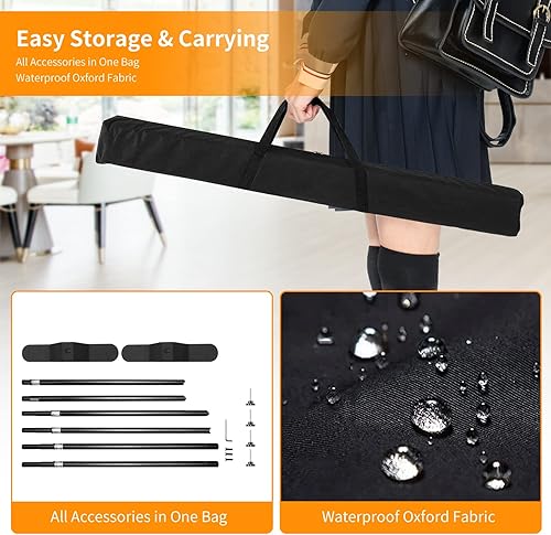 Miniatura 5 de FUDESY Soporte de pancarta de fondo de 10 x 8 pies con 14 paquetes de abrazaderas de clips de fondo