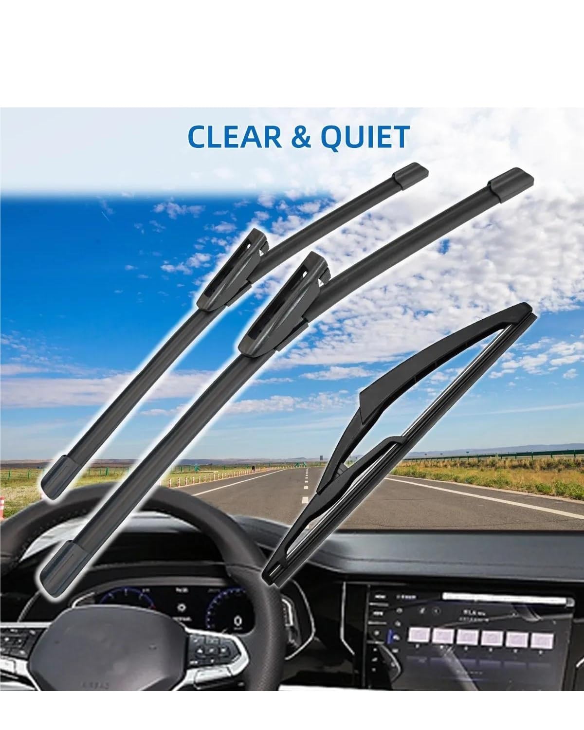 Automotive Tergicristalli per C4 Cactus 2014 2015 2016 2017 2018 2019 2020 26 "+18" + 10 "3PCS Anteriore Posteriore Tergicristallo Parabrezza Finestra Accessori Tergicristallo Auto