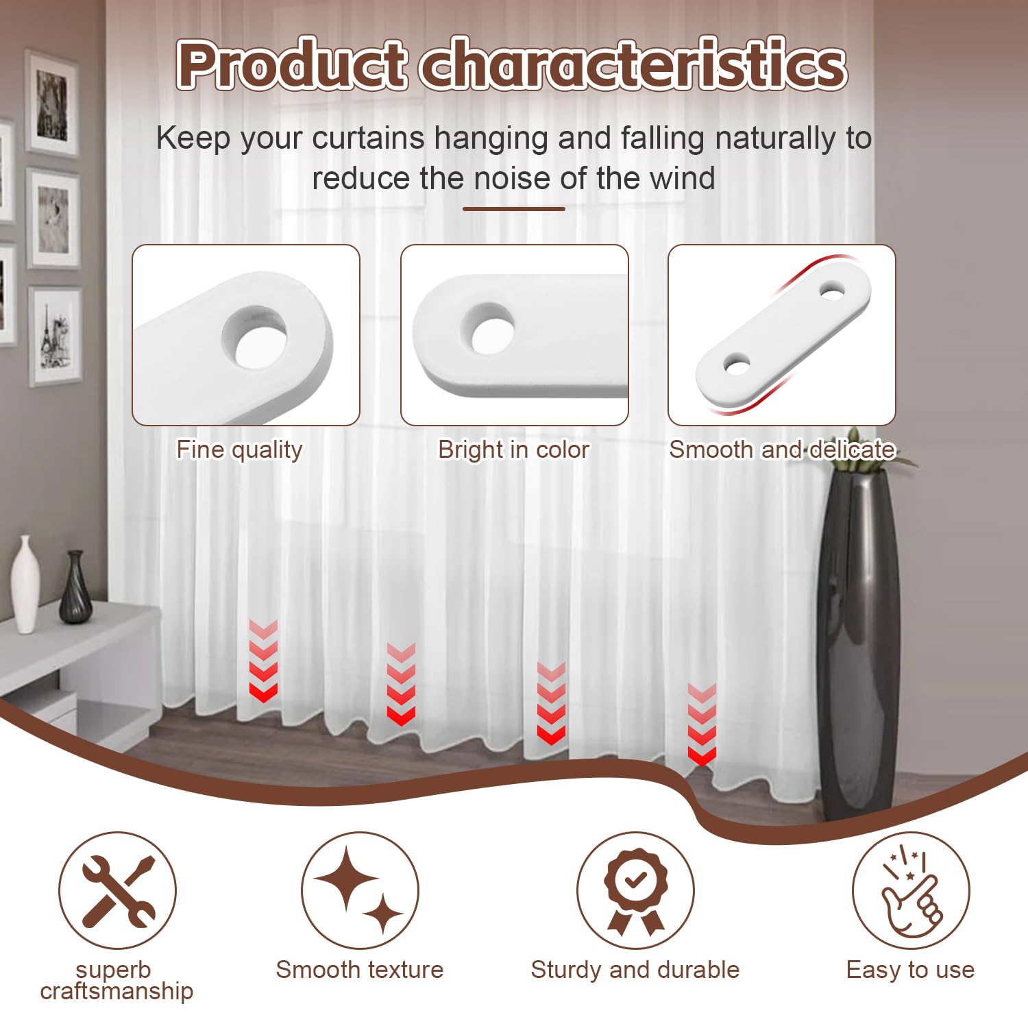 APOMOONS 16 Pièces Poids Plomb Pour Rideaux, 28g Plomb Rideau, Poids De Rideau De Douche, Poids Pour Rideaux, Rideau De Douche, Nappe