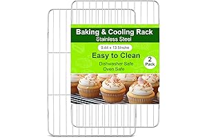 Baking Cooling Rack - Heavy Duty 2-Pack Stainless Steel Cooling Rack for Cooking and Baking
