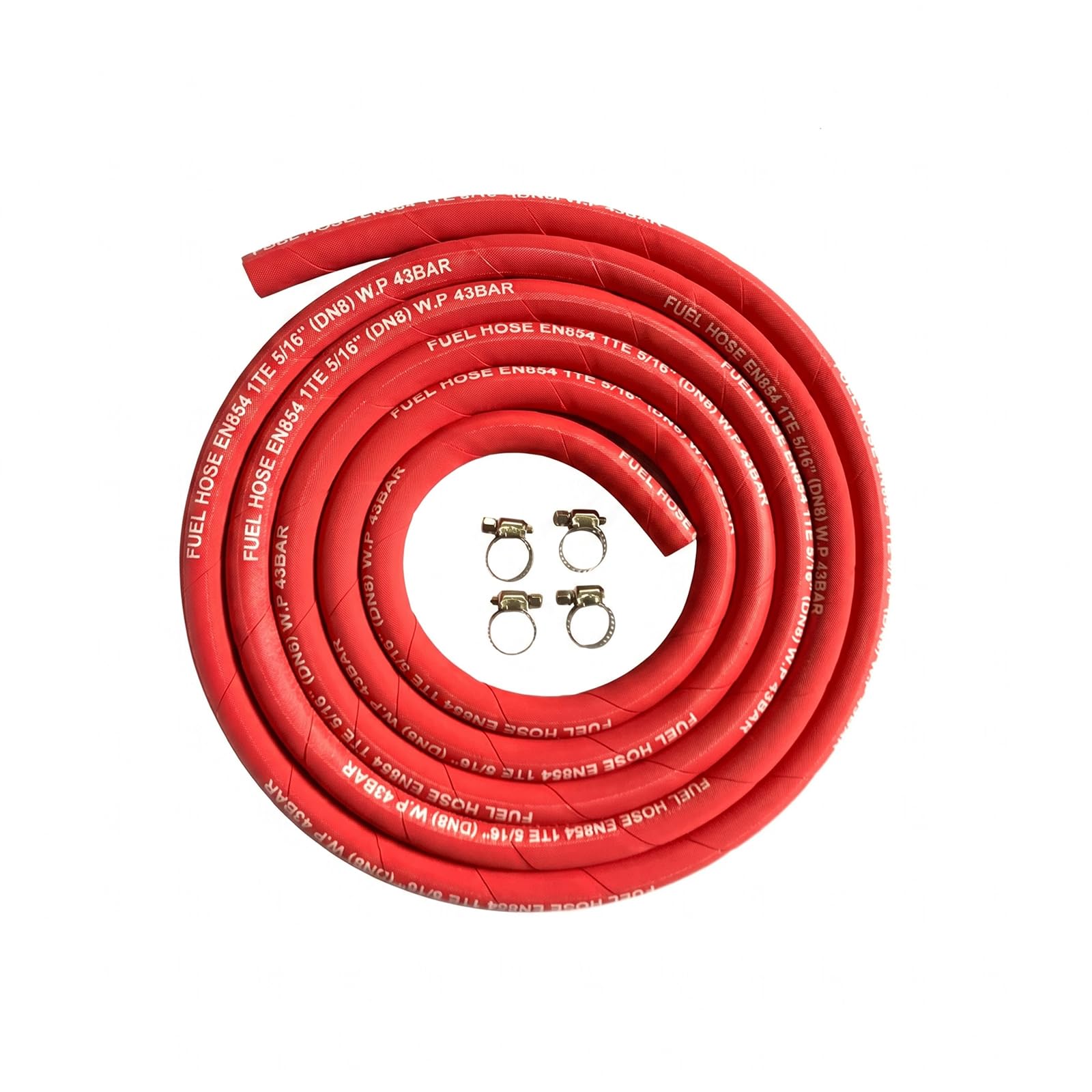 15FT Fuel Line 5/16" IN,5AN 8MM,2.8Mpa 400PSI,Fuel Systems Tube Hose,Red