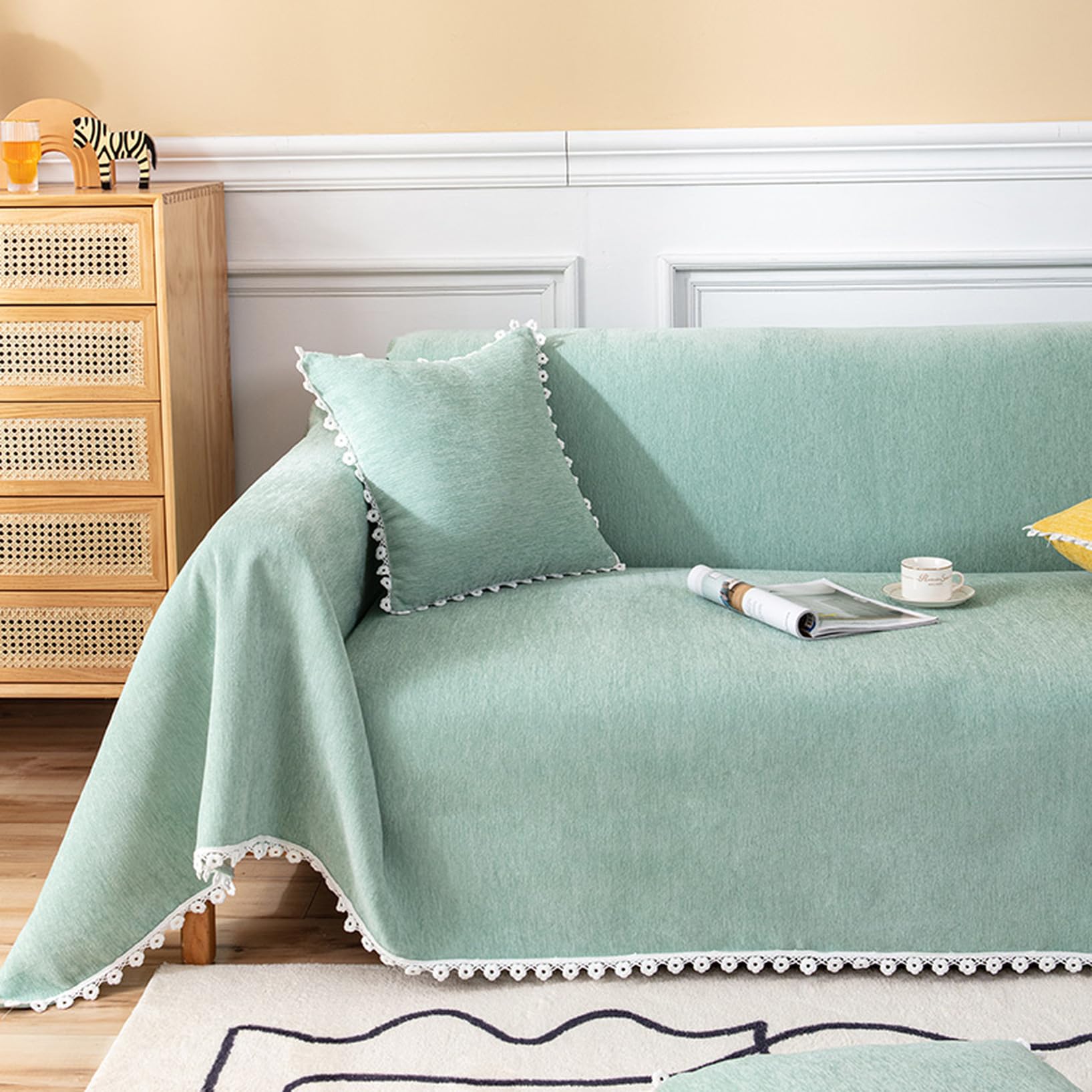 Amazon｜ソファーカバー マルチカバー 幾何学柄 防汚 防塵