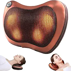 Almofada Massageadora Shiatsu Massagem Relaxamento Alivia Dores Costas Lombar Ombros com Aquecimento Conexão Veicular e Bivolt