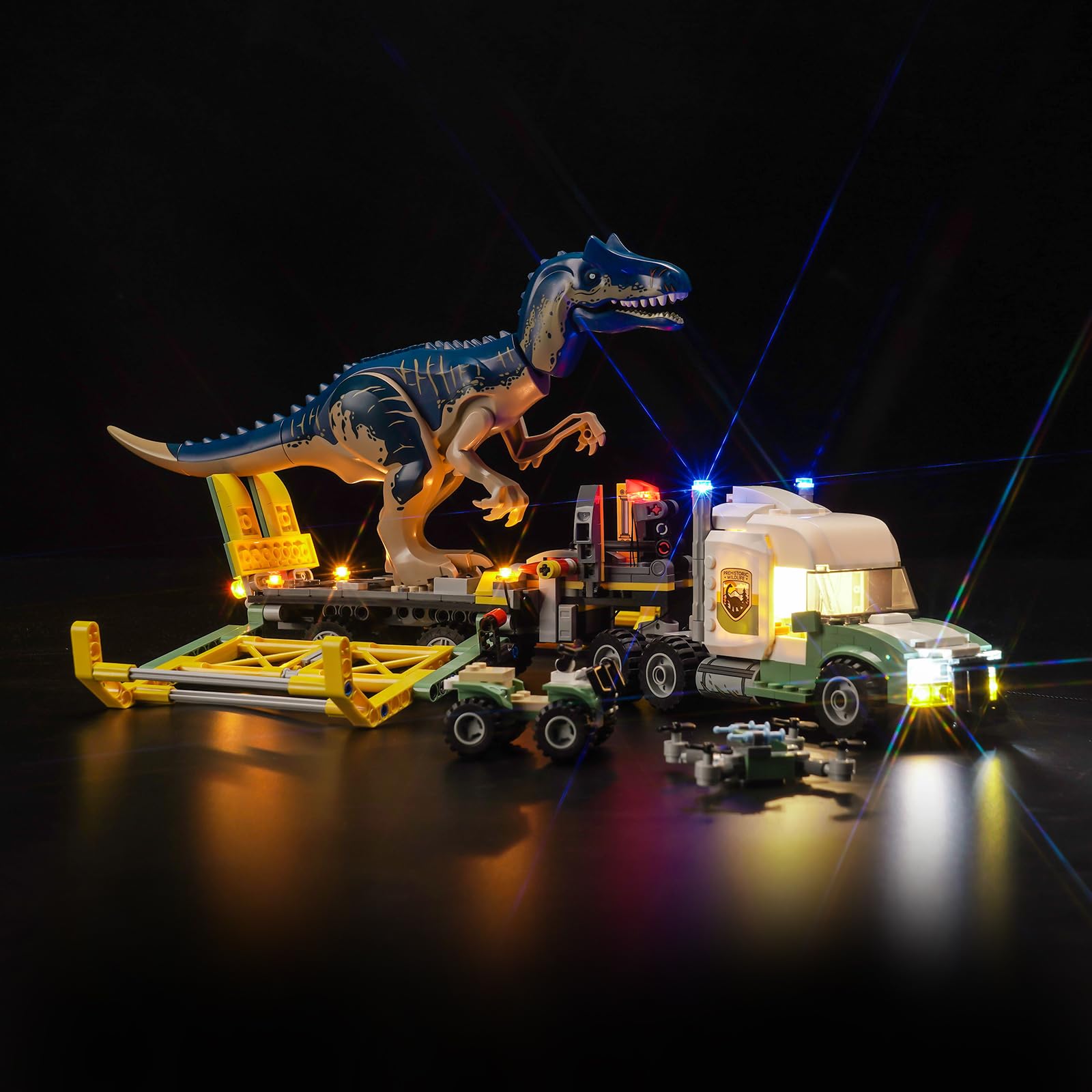 Light Kit for Lego Jurassic World Dinosaur Missions: Allosaurus Transport Truck, Lighting Set for Lego 76966 Allosaurus Transport Truck Set - Not Include Models, Just Light Kit