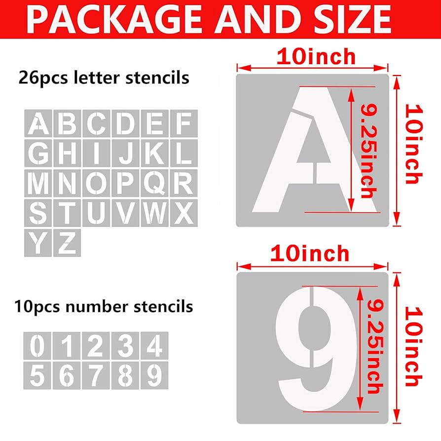 amazon-com-yeajon-10-inch-letter-stencils-and-numbers-36-pcs-alphabet-art-craft-stencils-reusable-plastic-templates-for-wood-wall-fabric-rock-signage-diy-art-projects-10-inch-arts-crafts-sewing for Free Printable Alphabet Stencils 4 Inch Amazon.com : YEAJON 10 Inch Letter Stencils and Numbers, 36 Pcs Alphabet Art Craft Stencils, Reusable Plastic Templates for Wood, Wall, Fabric, Rock, Signage, DIY Art Projects (10 Inch) : Arts, Crafts & Sewing for Free Printable Alphabet Stencils 4 Inch