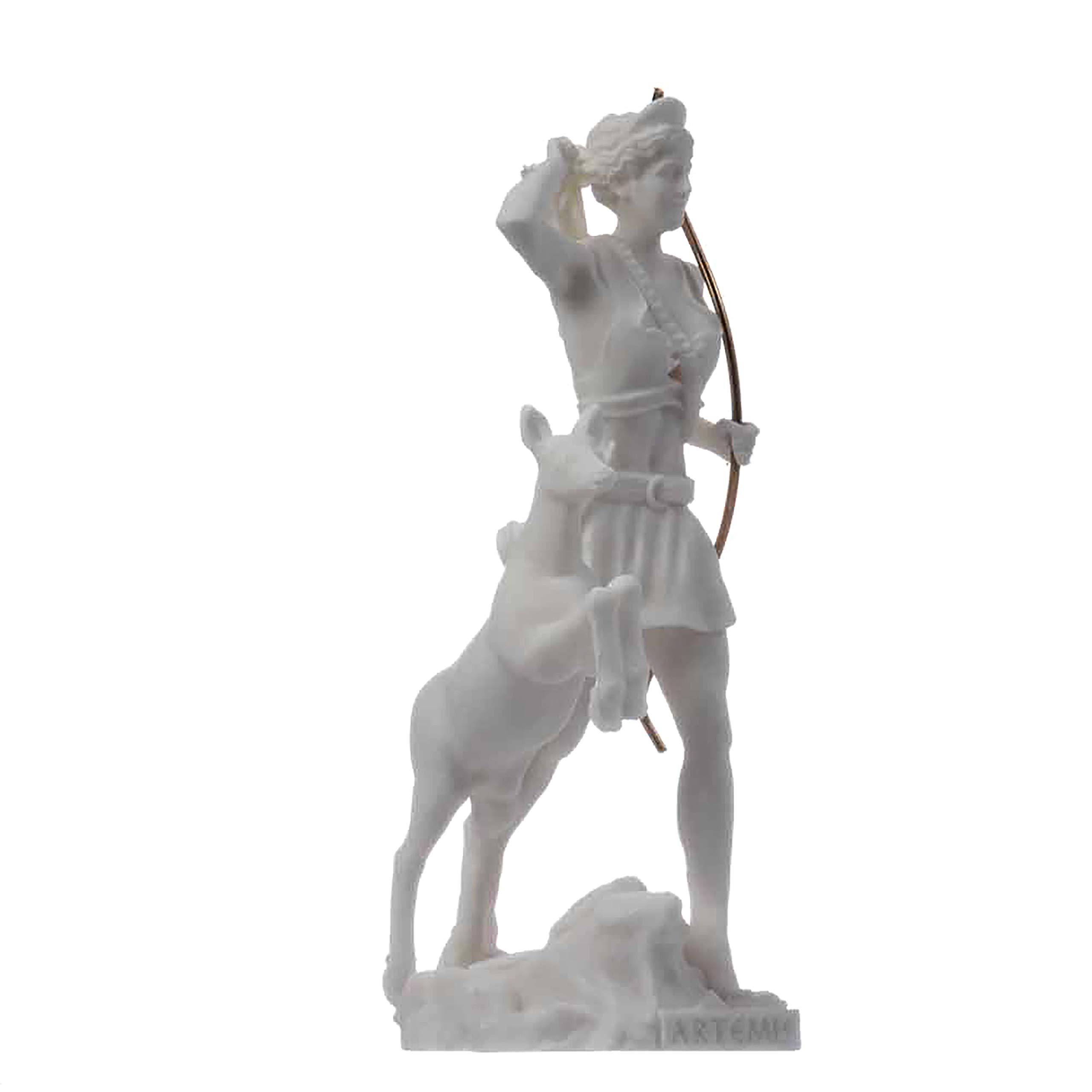 Diosa Artemis Diana Estatua griega Naturaleza Luna Alabastro 17 cm