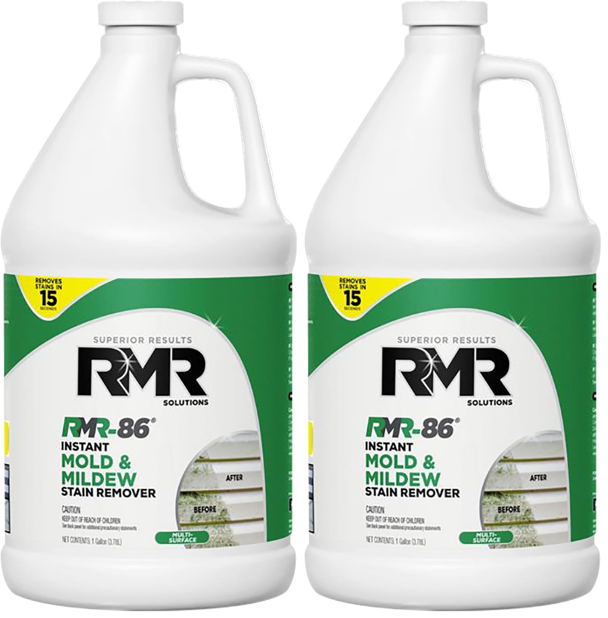 RMR-86 Instant Mold and Mildew Stain Remover Spray - Scrub Free Formula, 1 Gallon (Pack of 2)
