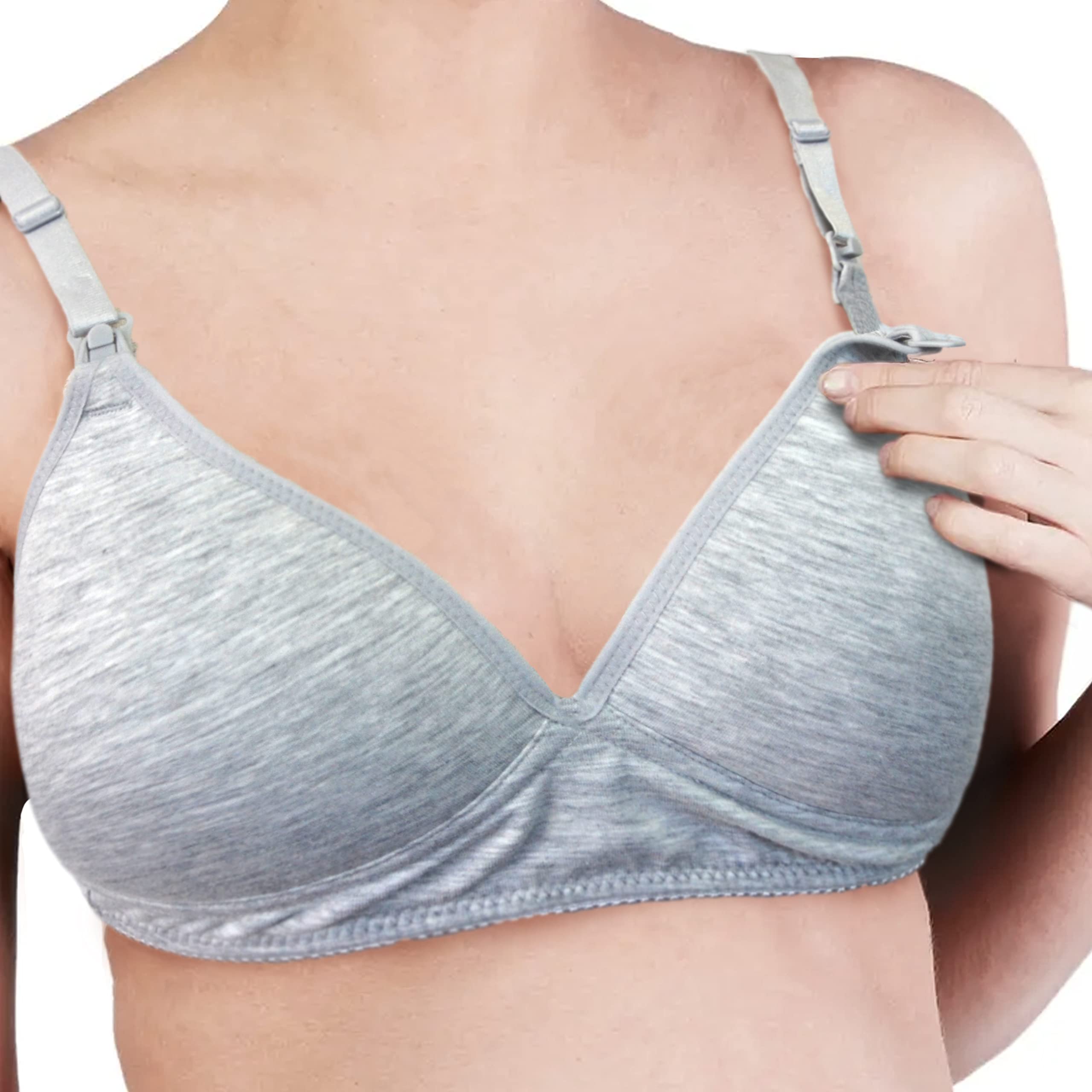 Women's Soft Nursing Bras for Breastfeeding | Comfortable Cotton Maternity Bra | Seamless Nursing Bras with Support Coverage | Comfort Breastfeeding Bra Black