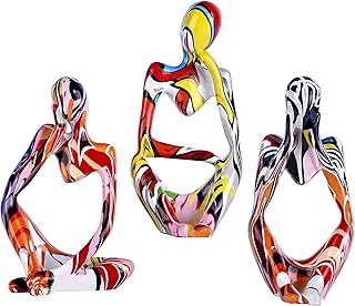 Sponsored Ad – 3 Piece Abstract Graffiti Thinker Statues and Sculptures, Colorful Mini The Thinker Figurine Ornaments, Minimalist Art Bookshelf Coffee Table Home Office Desk tabletop Living Room Decor Figurine