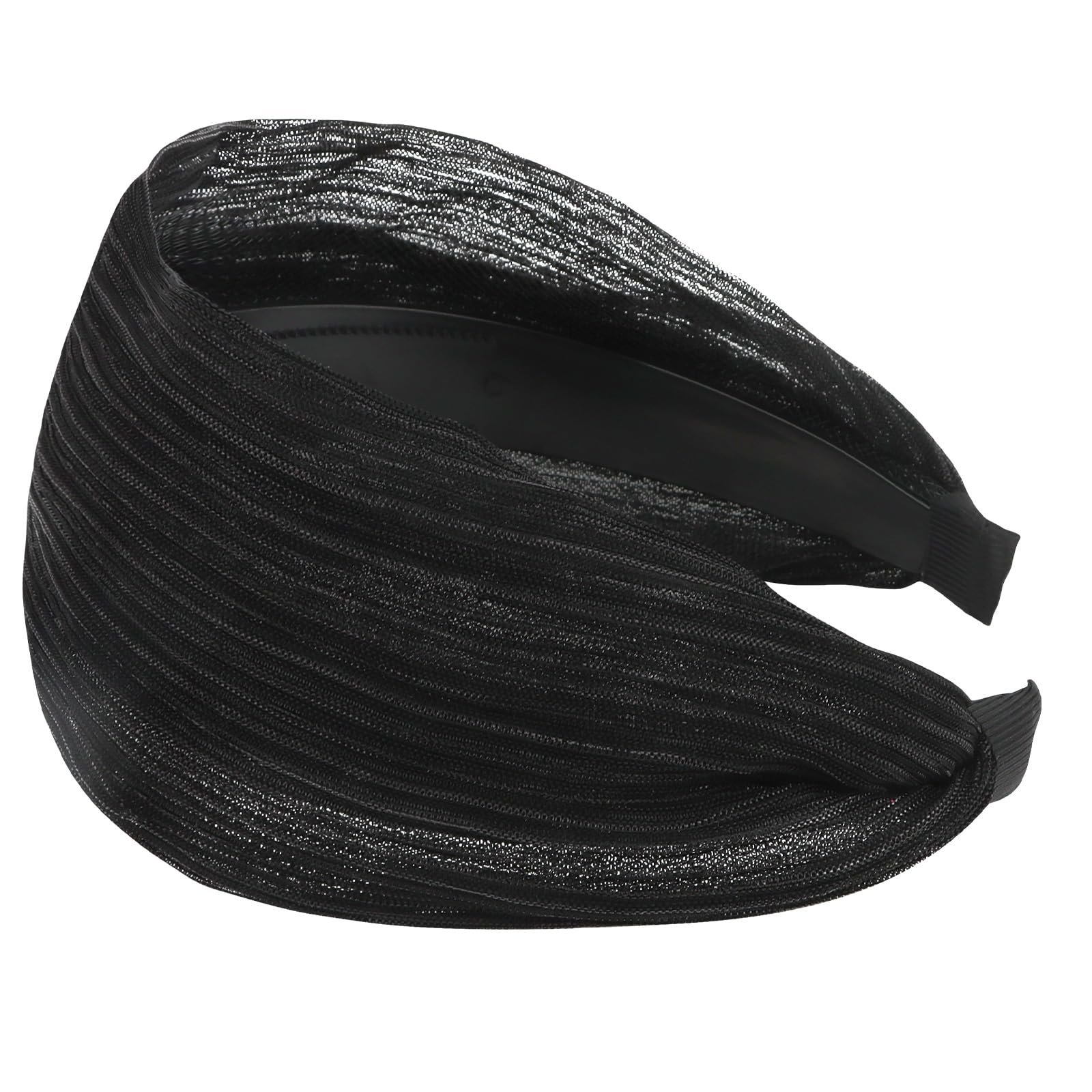 Black Headband for Women, Wide Headband Thick Headbands with Teeth, Large Head Bands for Women's Hair Fashion Hairbands Hair Accessories for Women Girls