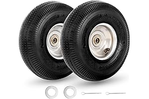 10" Pneumatic Tire and Wheel Pack of Two 4.10/3.50-4