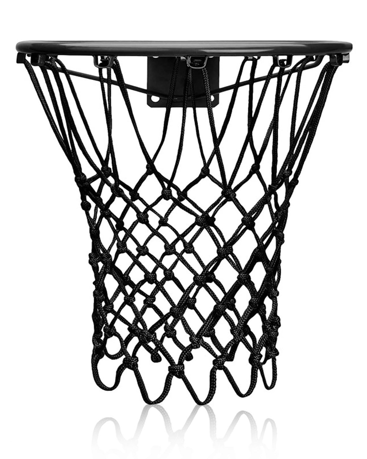 1 pièce Filet de Basket-Ball de Rechange très résistant, filet panier basket extérieur, qualité Professionnelle sur Terrain, s'adapte à la Jante Standard extérieure et intérieure (Noir)