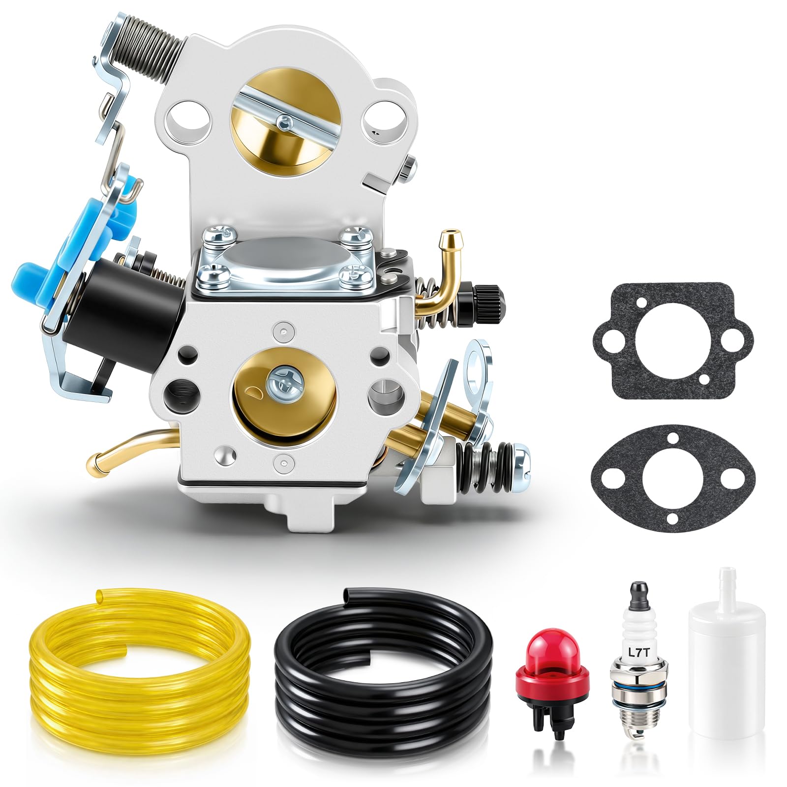 Carbbia WTA-29 Carburetor 544883001 with Tune up Kit for Husqvarna 461 460 455 455E Gas Chainsaw for Jonsered CS2255 Chain Saw Carb WTEA-1-1 C1M-EL35 544227401 544312901 544888301