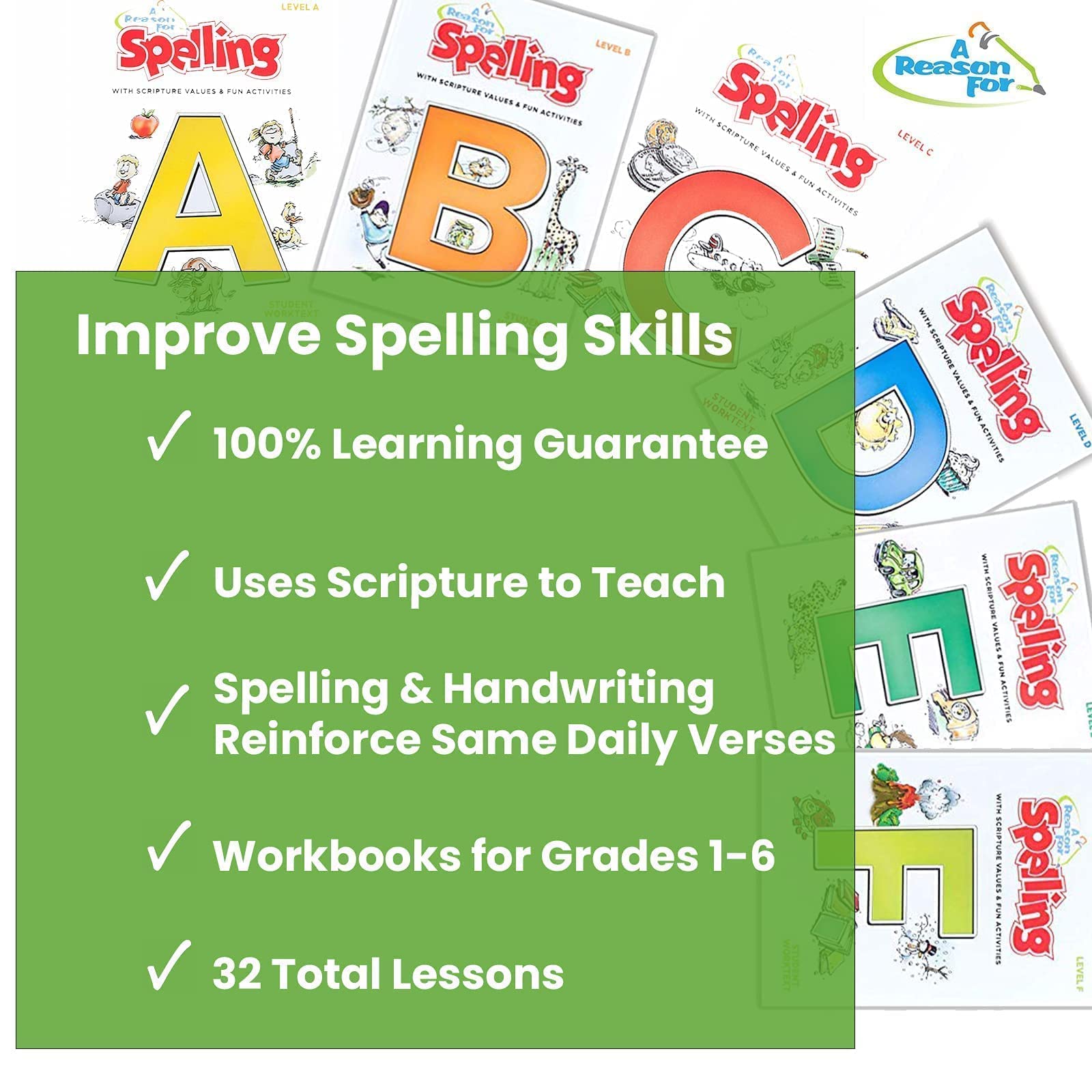 A Reason Handwriting + Spelling Level A Complete Pack - Includes 4 Books - Image 5
