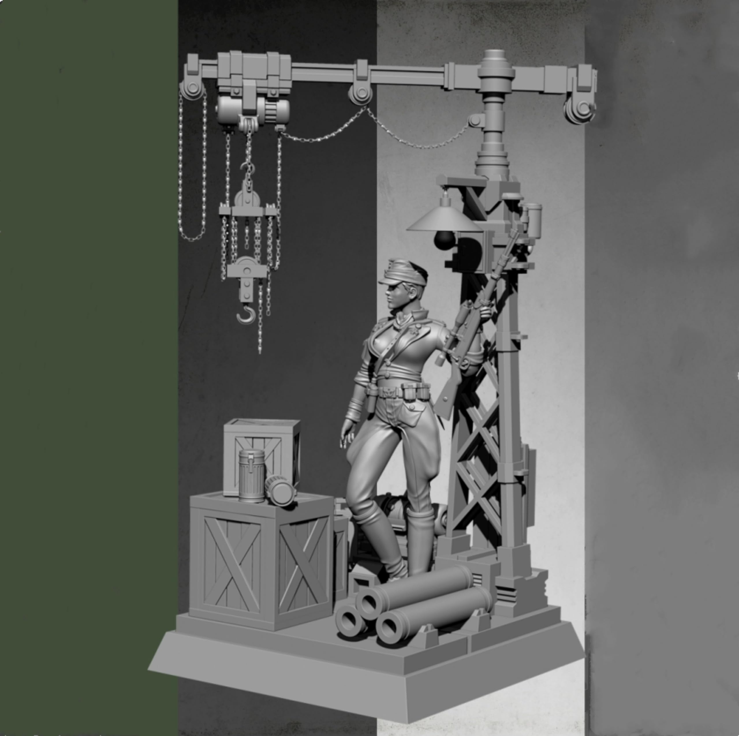 1/35 WWII Female Soldier Resin Model Kit Unpainted and Unassembled Miniature Resin Model Parts //h2H7a-2