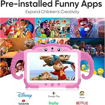 Kindertablet, 7 Inch  7 Inch , Kindertablet Voor Kinderen Vanaf 3 14 Jaar Met Hoes 2 Gb 32 Gb Kinderbeveiliging Gms Gecertificeerd Peutertablet Wifi Dubbele Camera Google Play Store 1267924166