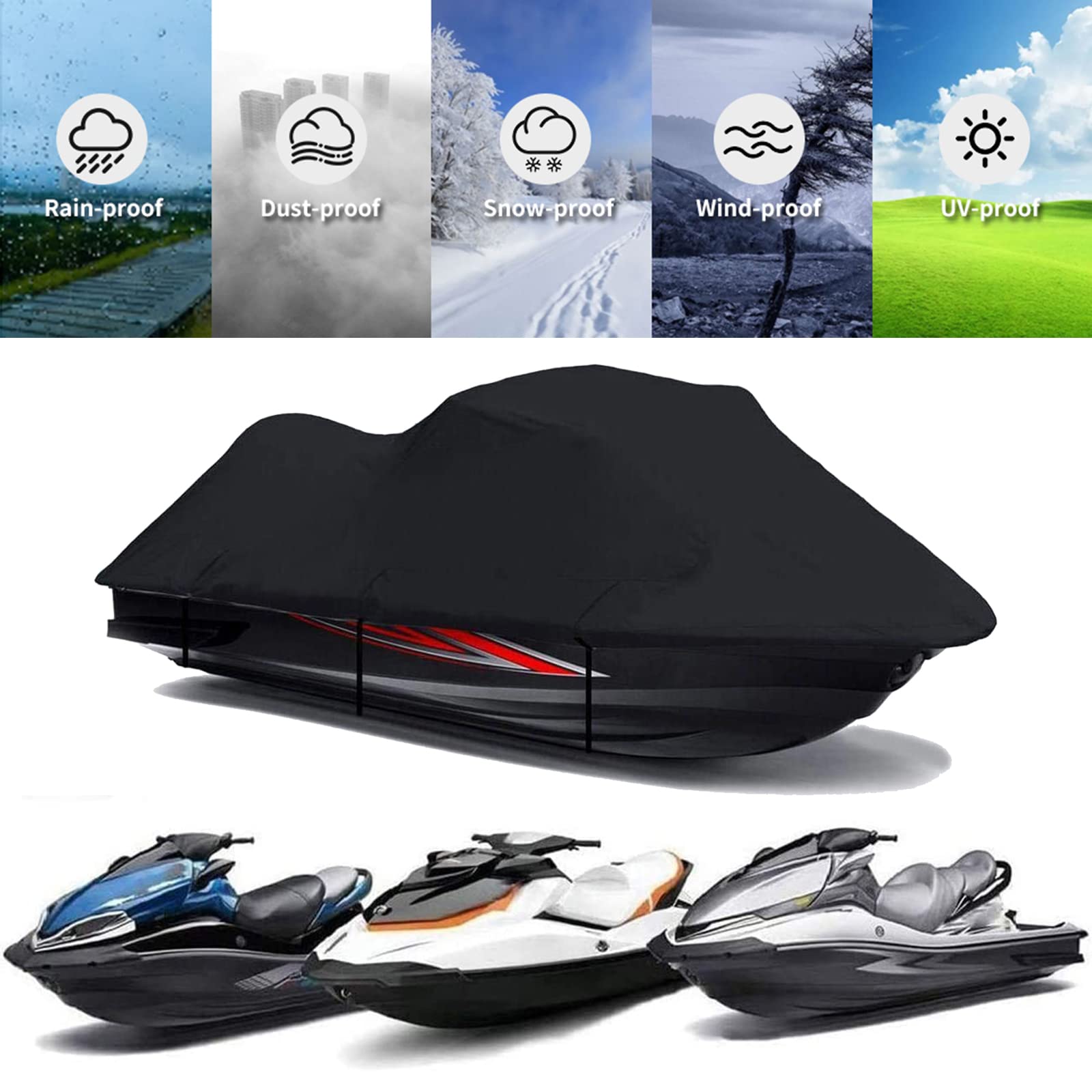 SENKAR 超高耐久ジェットスキーカバー ヤマハウェーブランナージェットスキーPWC対応 パーソナルウォータークラフトカバー クラ 訳あり】3人乗り  XLサイズ ジェットスキーカバー ワイドサイズ ヤマハ カワサキ クルーザー ブラック×ブルー 黒 青 水上バイクカバー ... SENKAR 超高耐久ジェットスキーカバー ヤマハウェーブランナージェットスキーPWC対応 パーソナルウォータークラフトカバー クラ